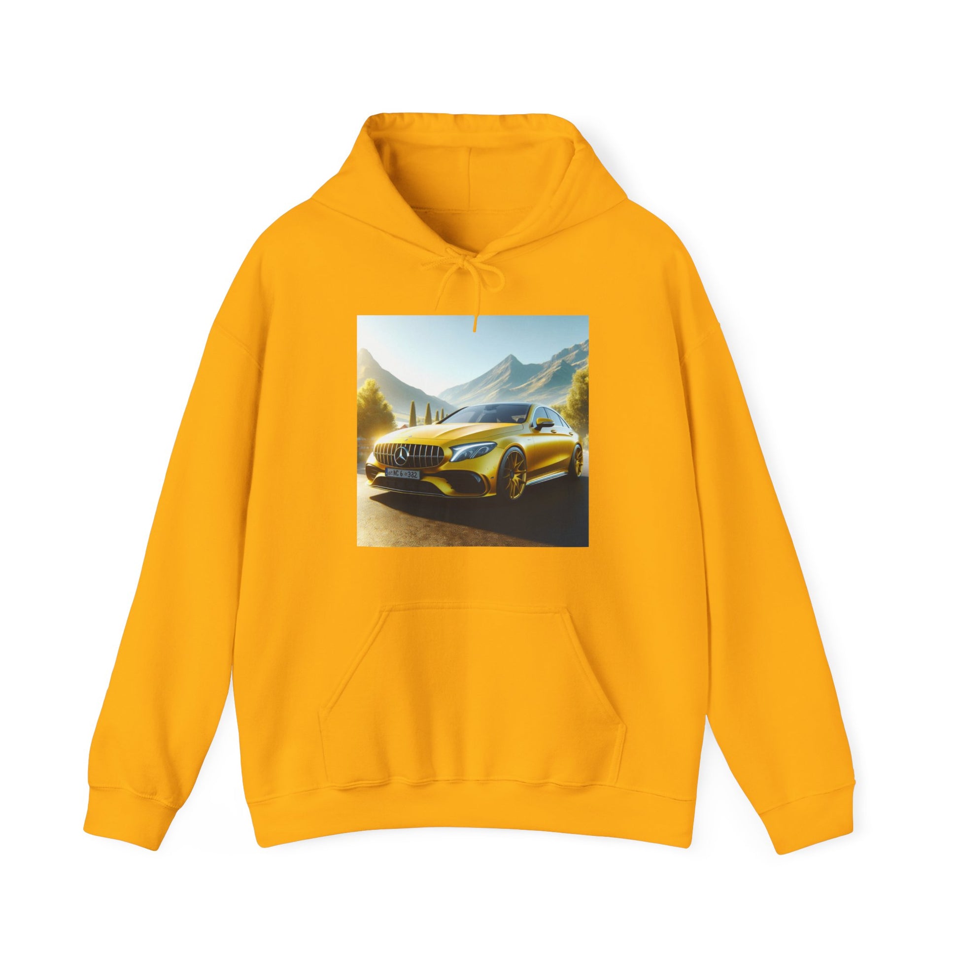 Yellow Mercedes Hoodie Hoodie Printify Gold S