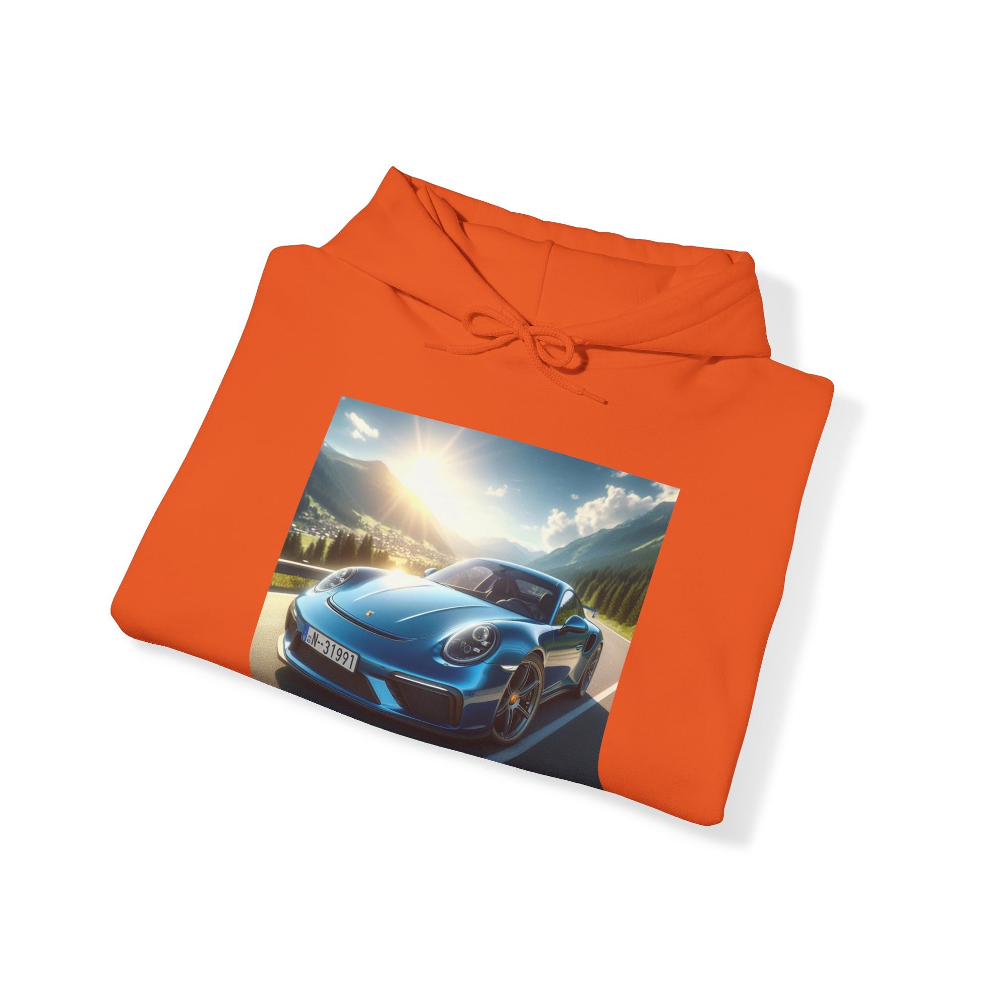 Blue Porsche Hoodie Hoodie Printify