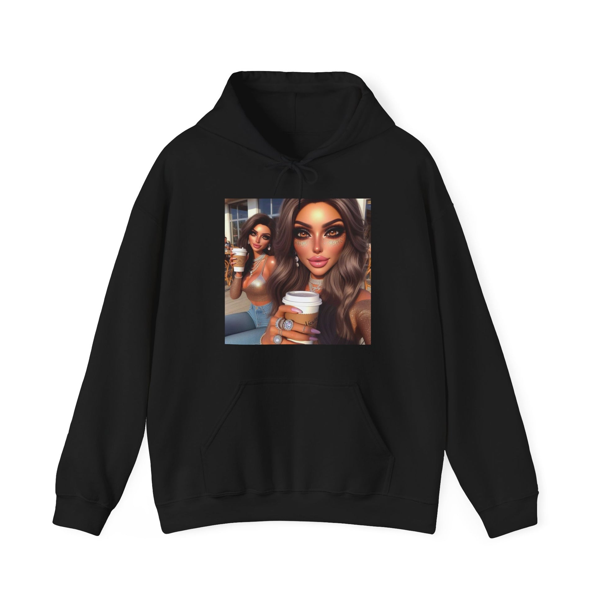 Coffee Baddies Hoodie Hoodie Printify Black S
