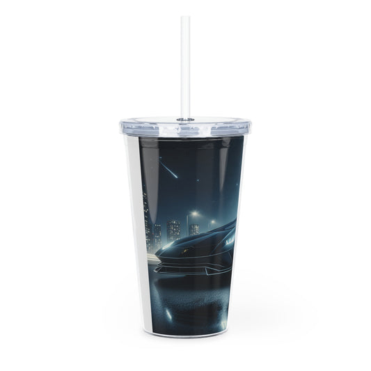 Black Lamborghini Tumbler with Straw Mug Printify