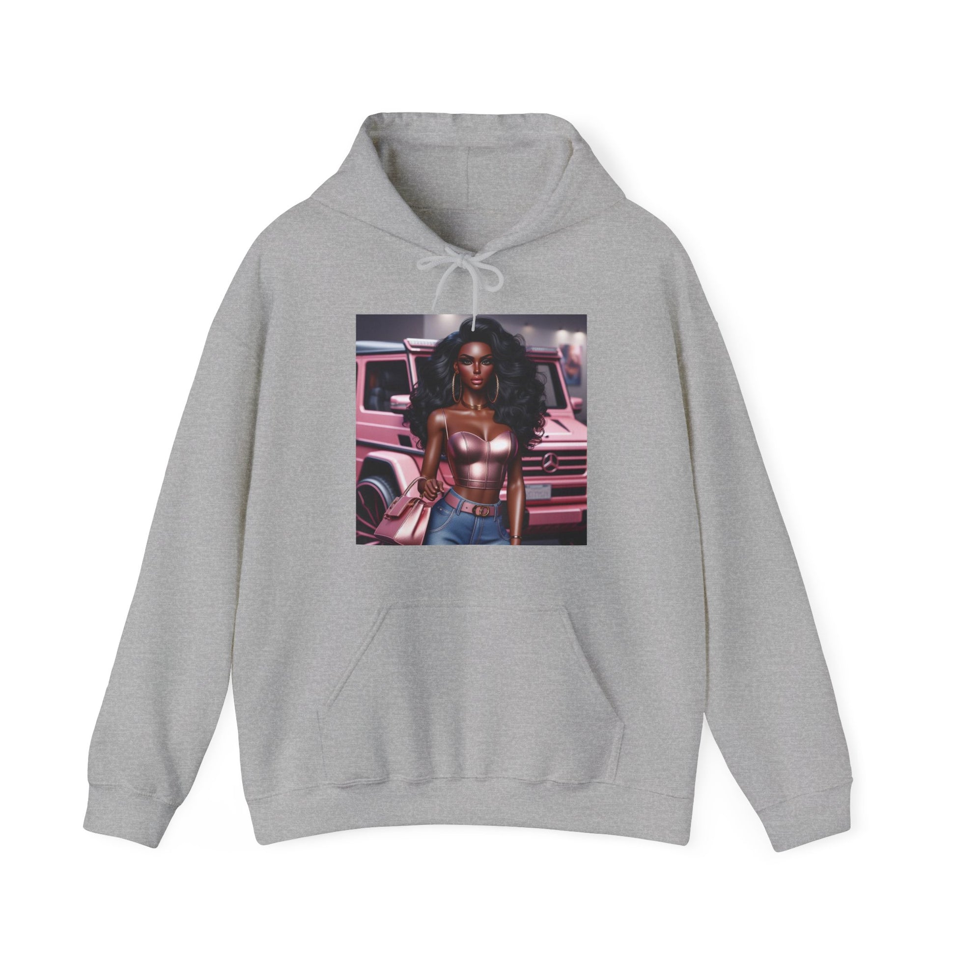 Pink Luxury Hoodie Hoodie Printify Sport Grey S