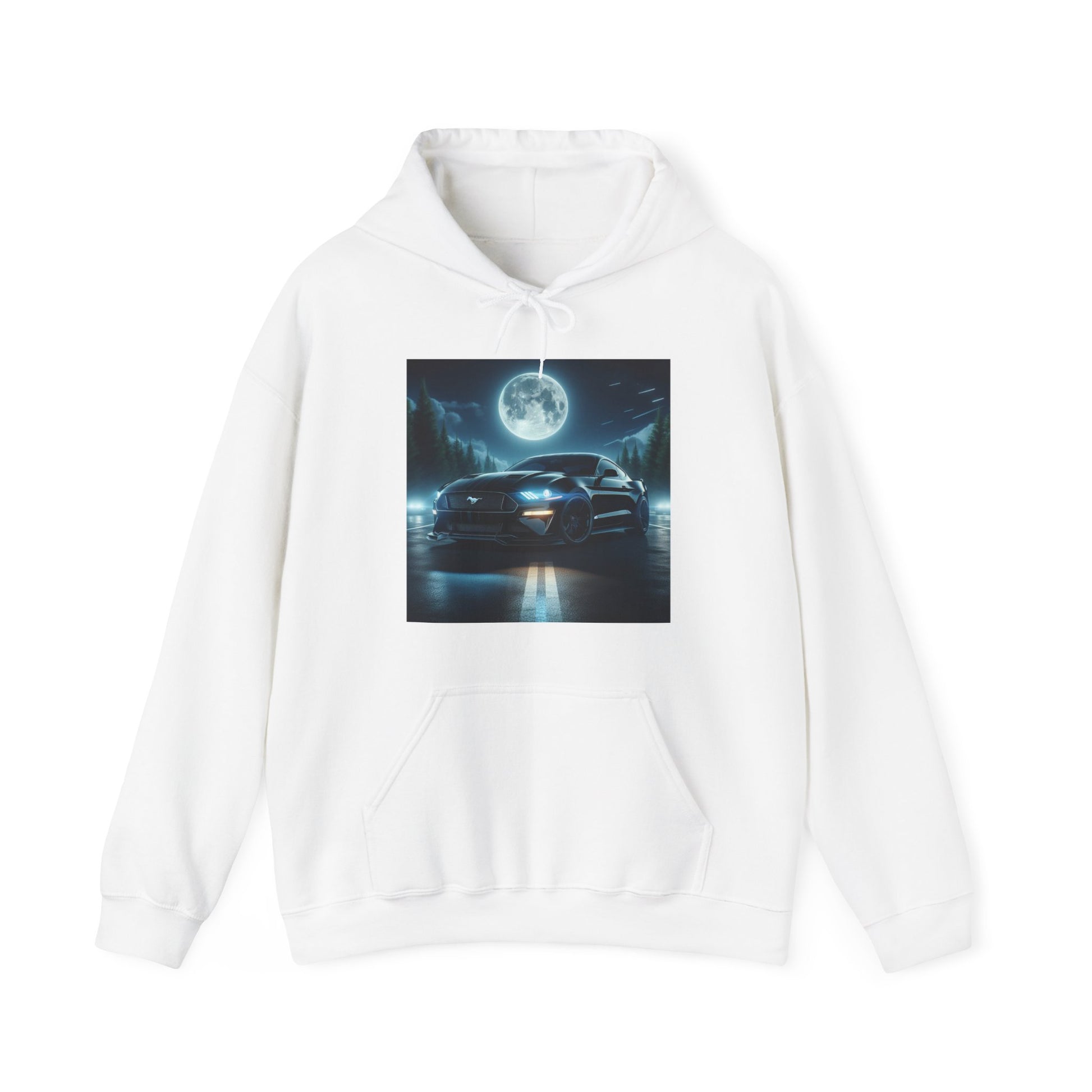 Black Mustang Hoodie Hoodie Printify White S