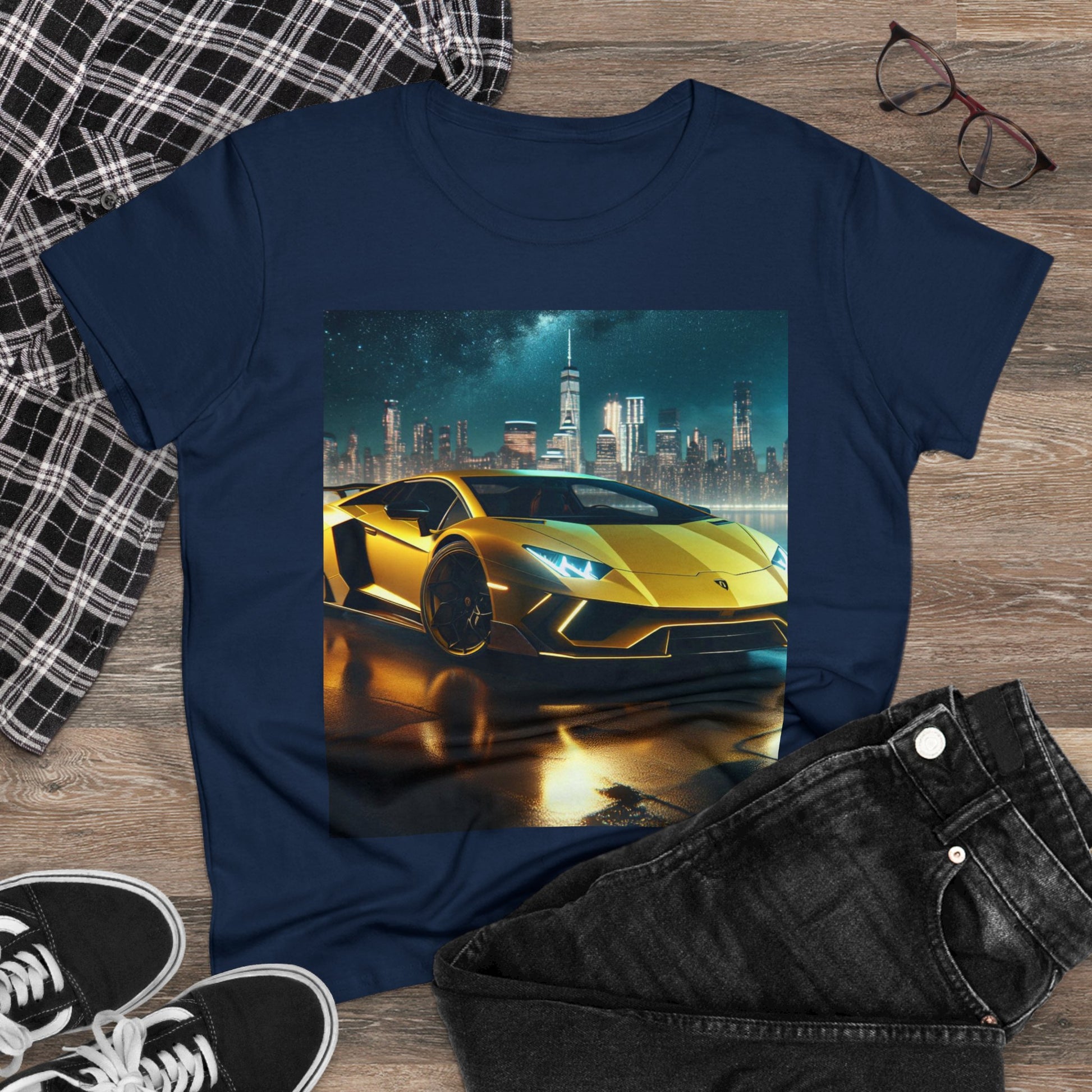 Yellow Lamborghini T-Shirt T-Shirt Printify