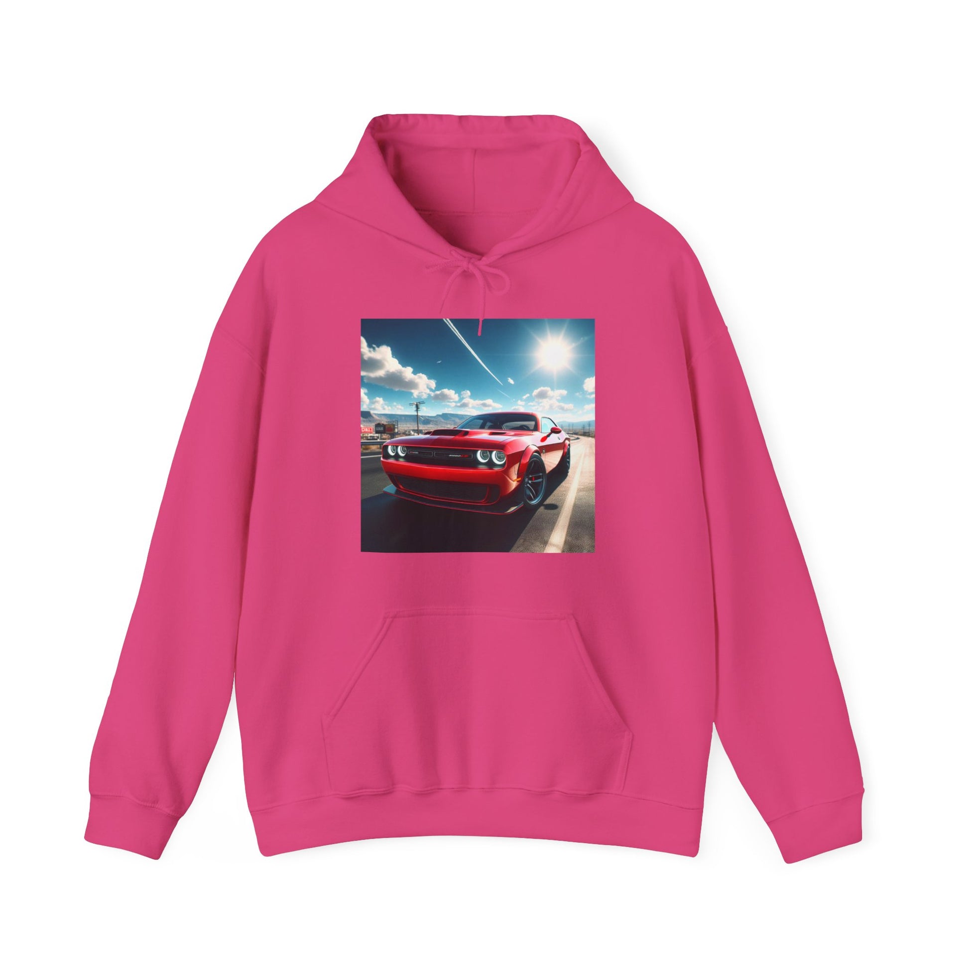 Red Challenger Hoodie Hoodie Printify Heliconia S