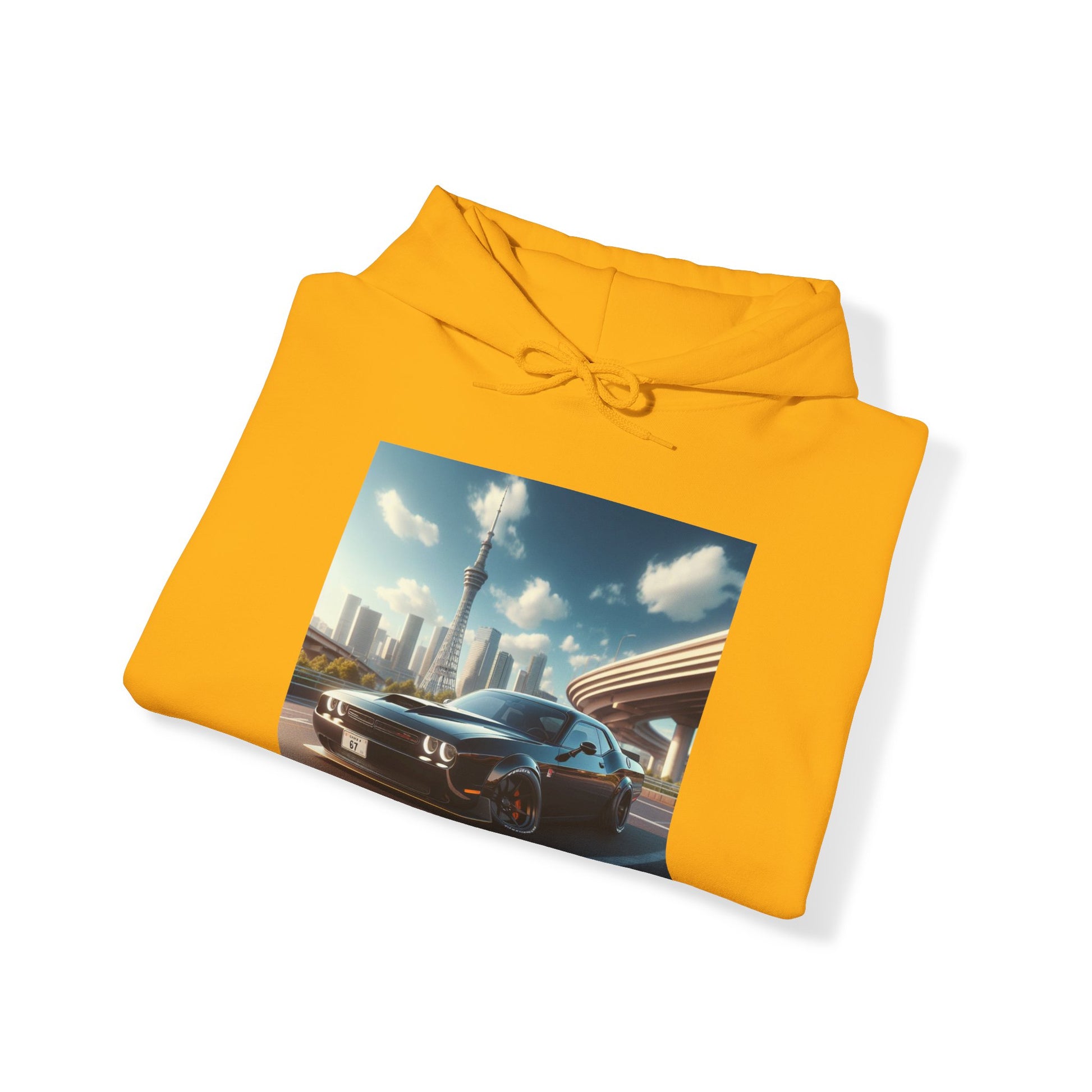 Black Challenger Hoodie Hoodie Printify