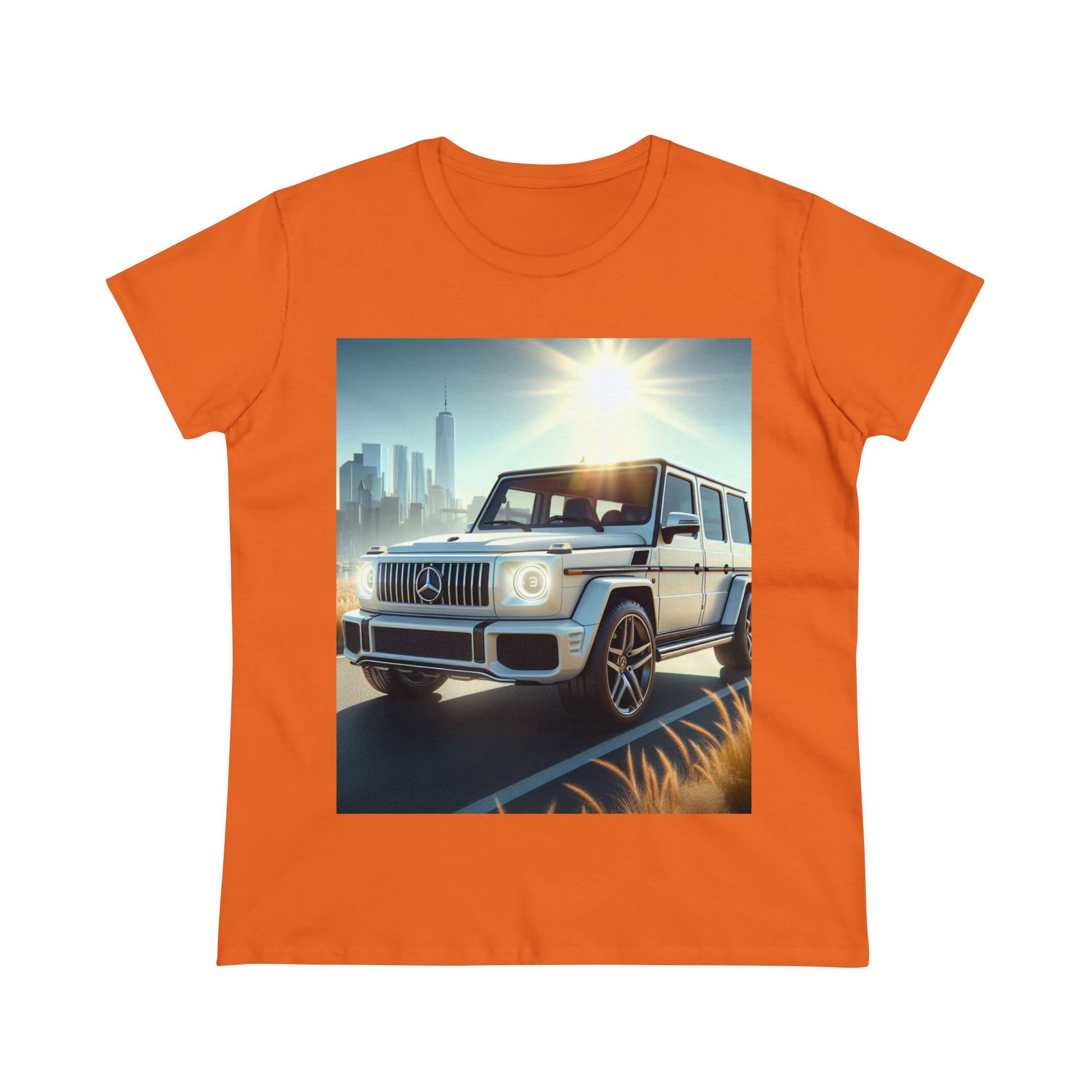 White G-Wagon T-Shirt T-Shirt Printify Orange S