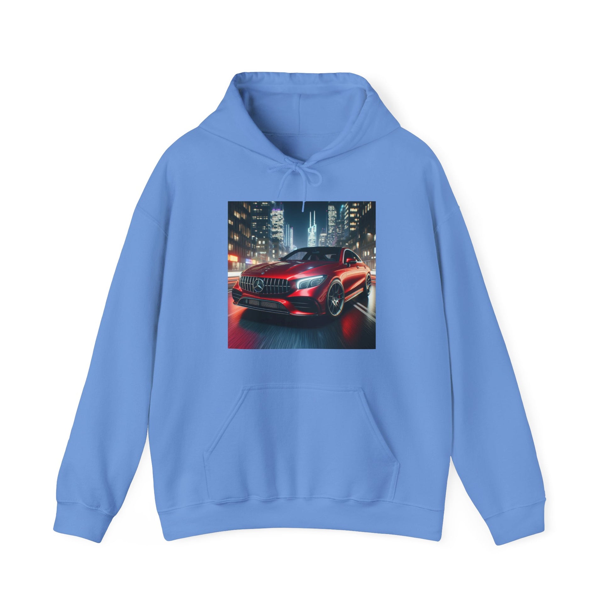 Red Mercedes Hoodie Hoodie Printify Carolina Blue S