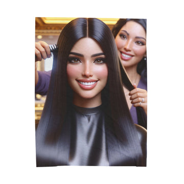 Hair Day Plush Blanket All Over Prints Printify 60" × 80"