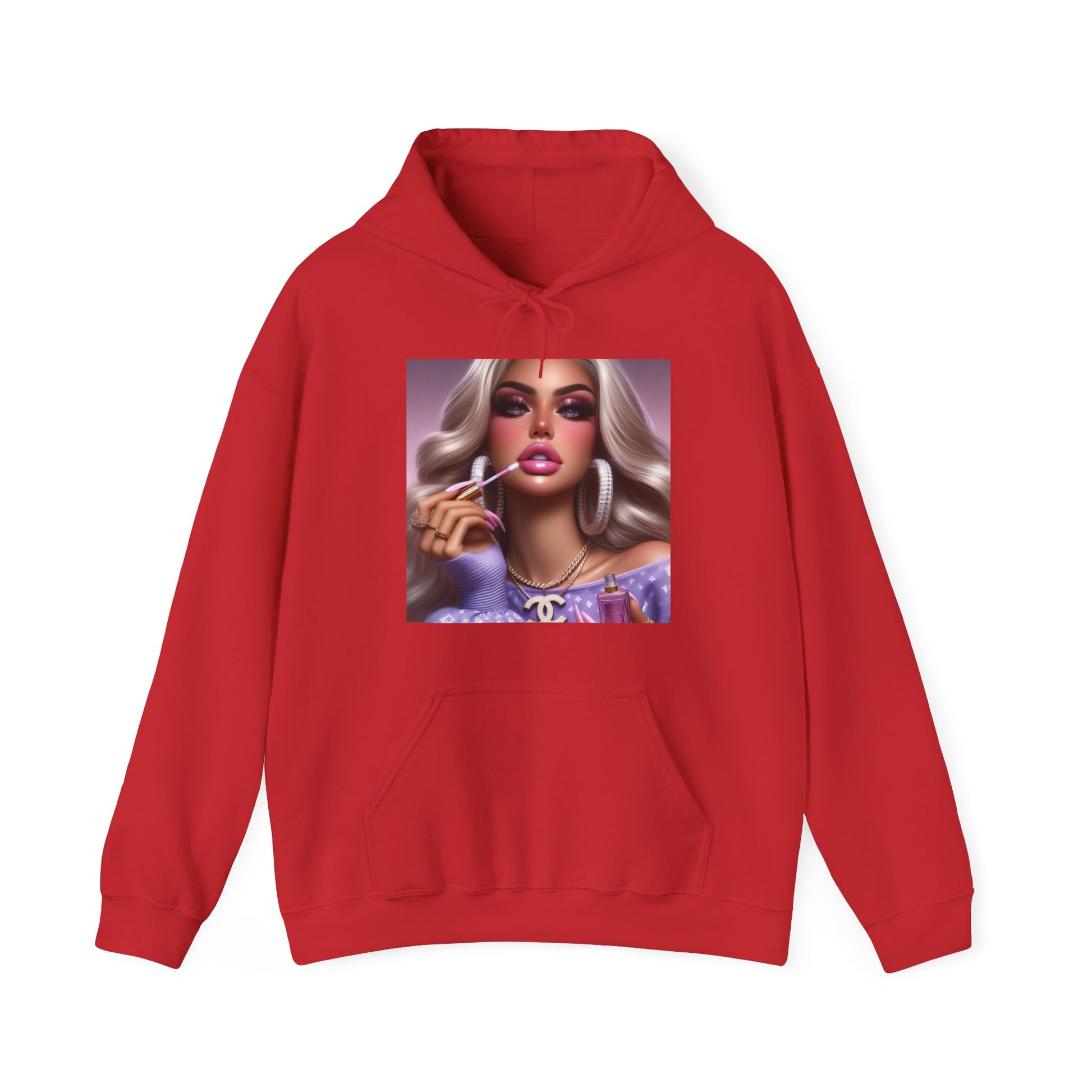 Gloss Up Hoodie Hoodie Printify Red S