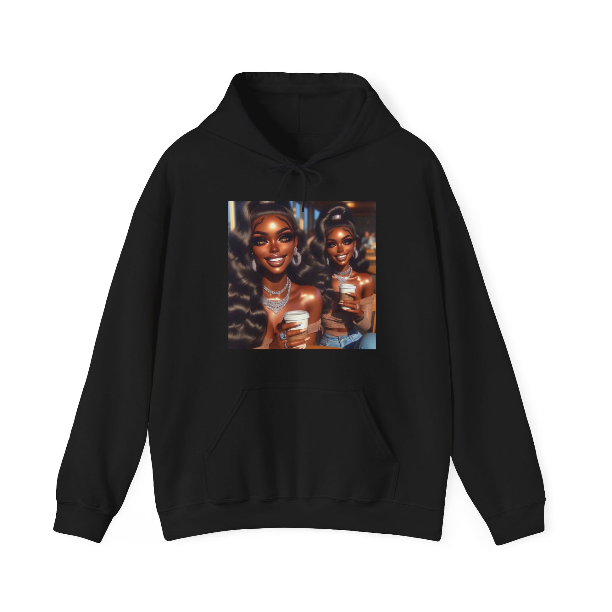 Twinning Hoodie Hoodie Printify Black 3XL