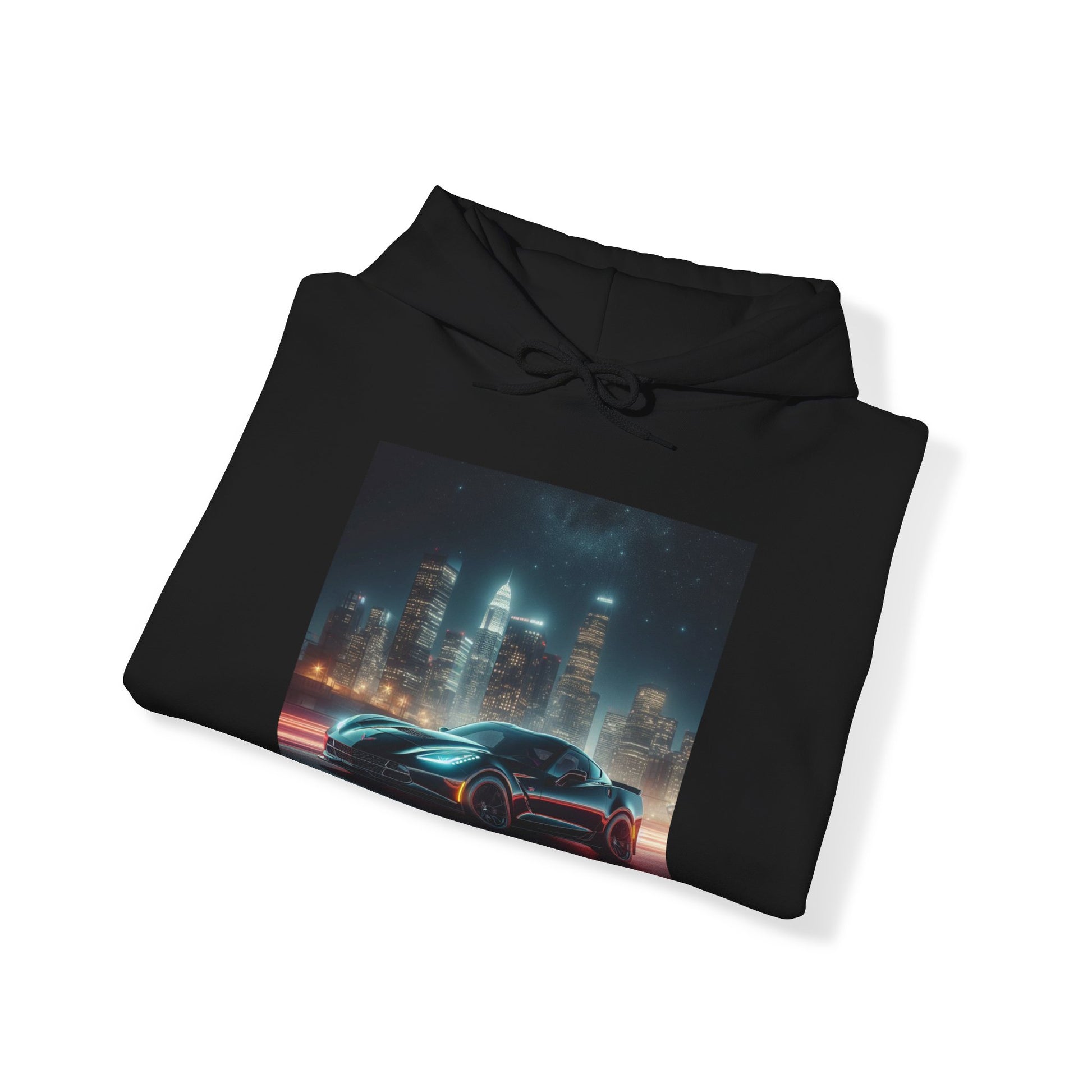 Black Corvette Hoodie Hoodie Printify