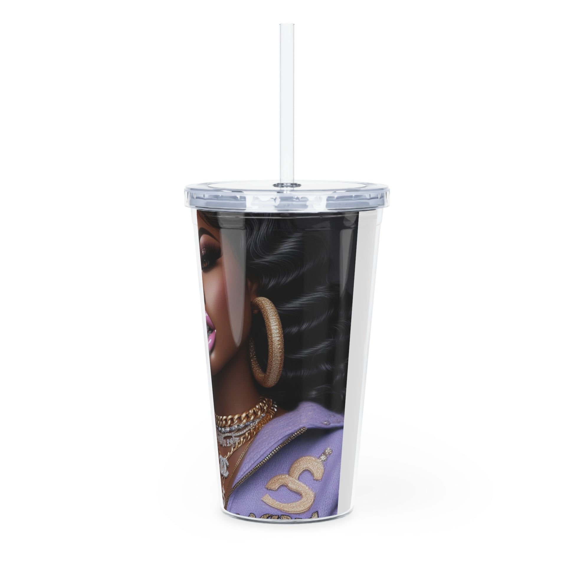 Gloss Up Tumbler with Straw Mug Printify