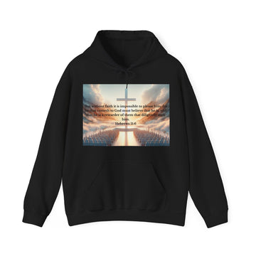 Hebrews 11:6 Hoodie Hoodie Printify Black S