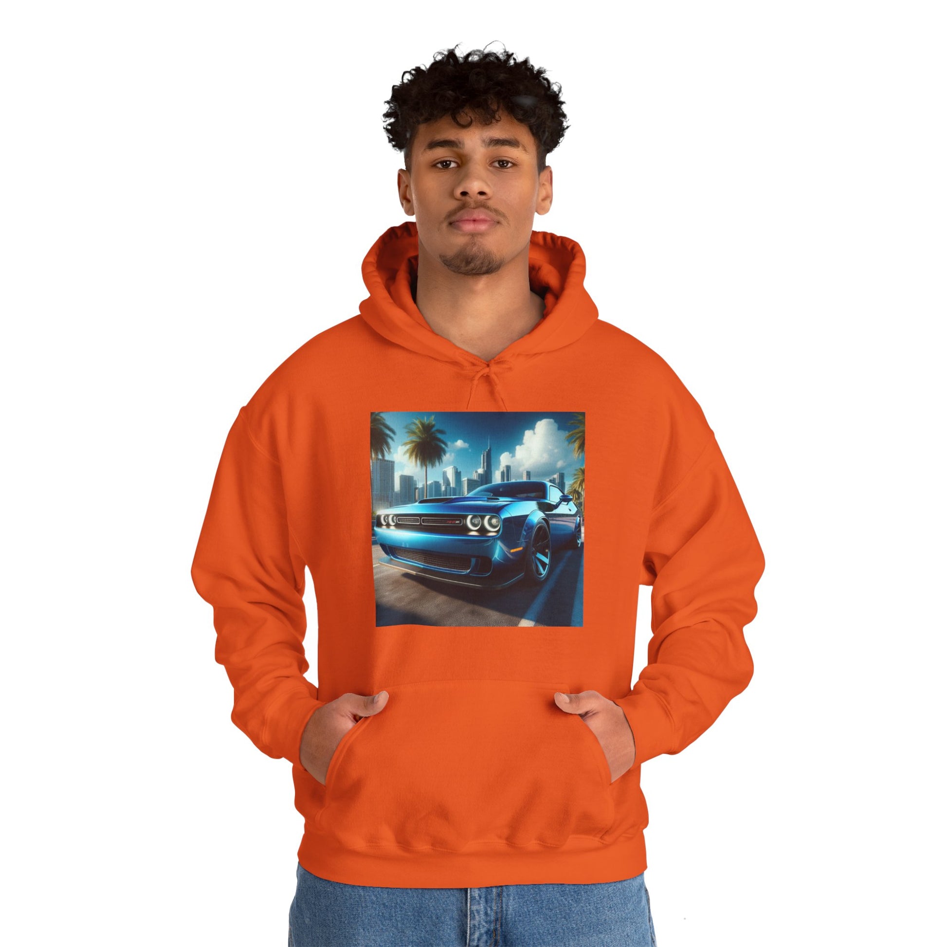 Blue Challenger Hoodie Hoodie Printify