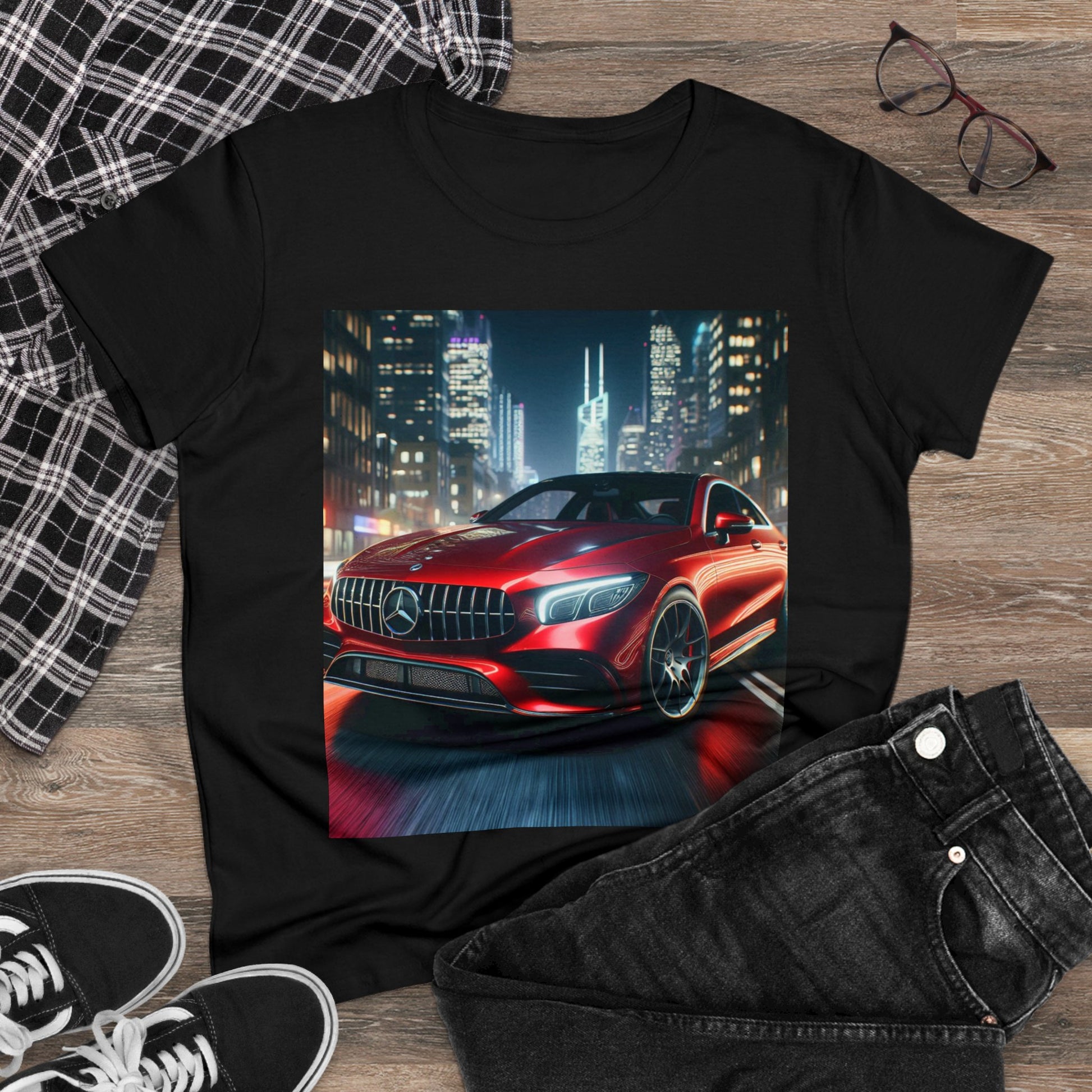 Red Mercedes T-Shirt T-Shirt Printify