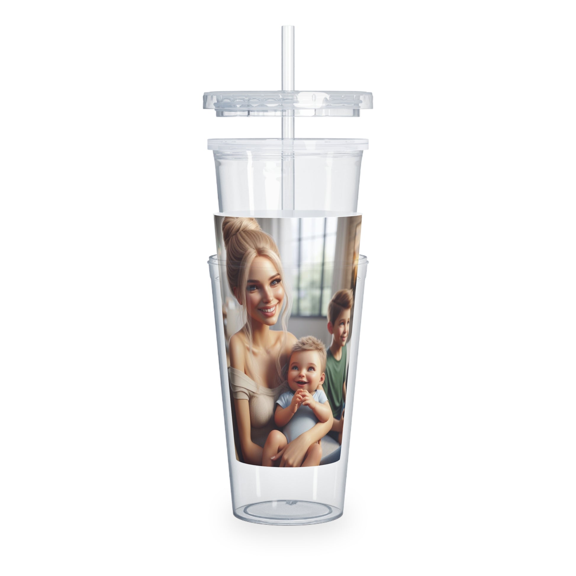 Family Time Tumbler with Straw Mug Printify