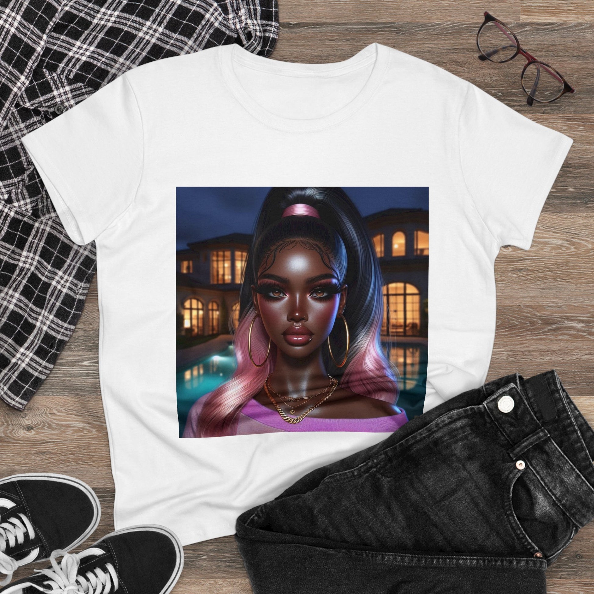 Pink at Night T-Shirt T-Shirt Printify