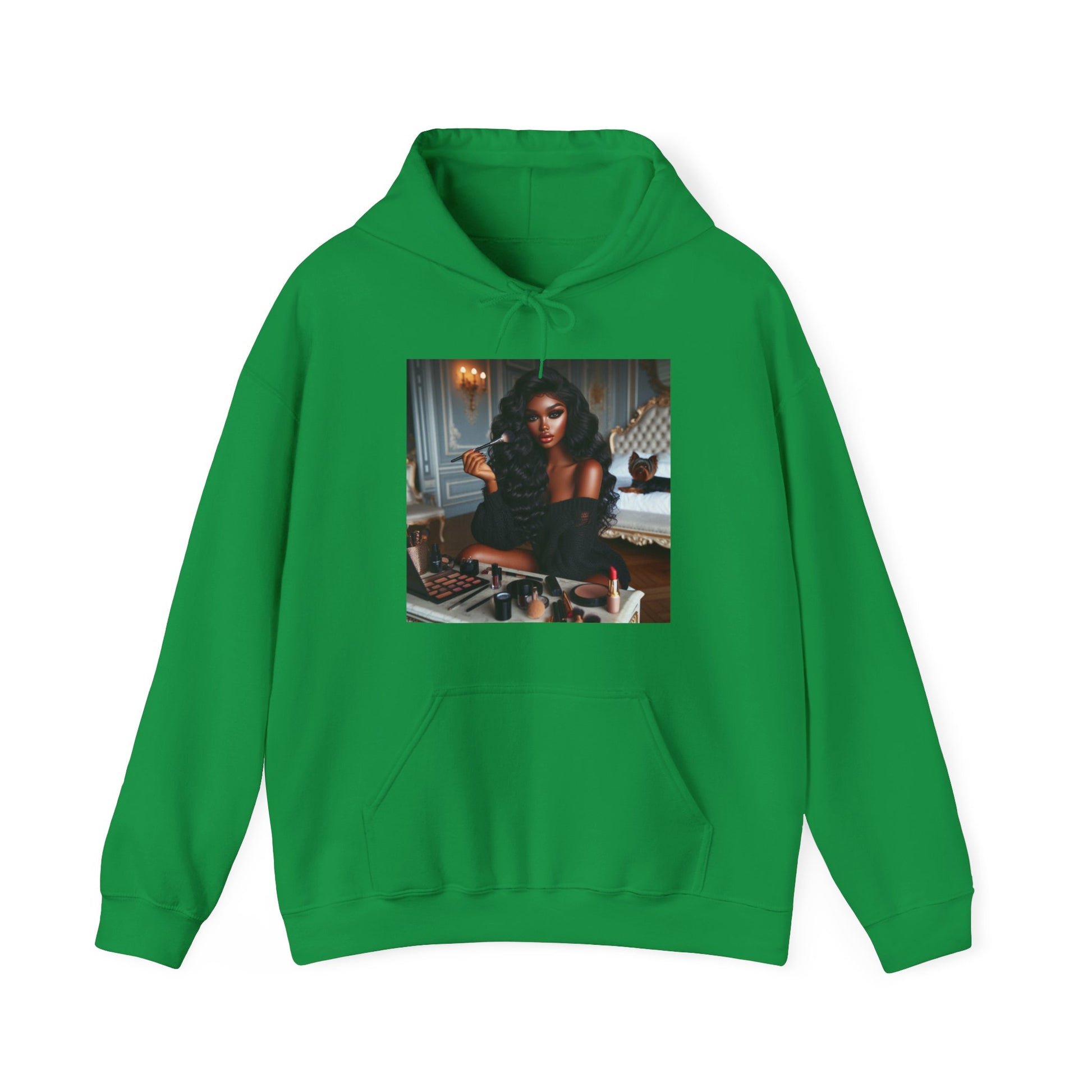 Make Up Time Hoodie Hoodie Printify Irish Green S