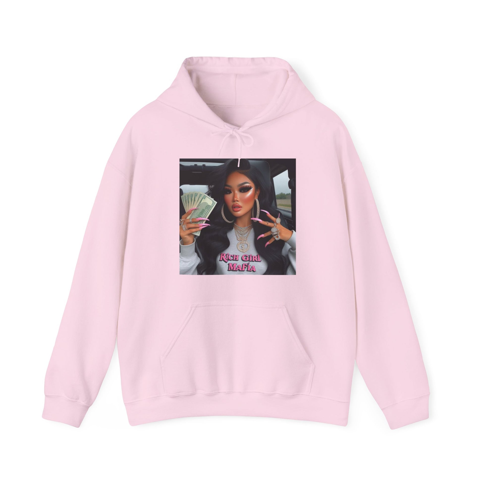 Rich Girl Mafia Hoodie Hoodie Printify Light Pink S