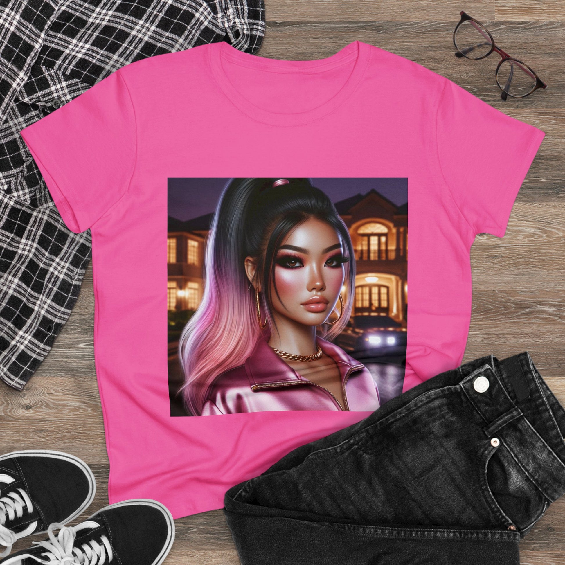 Pink at Night T-Shirt T-Shirt Printify
