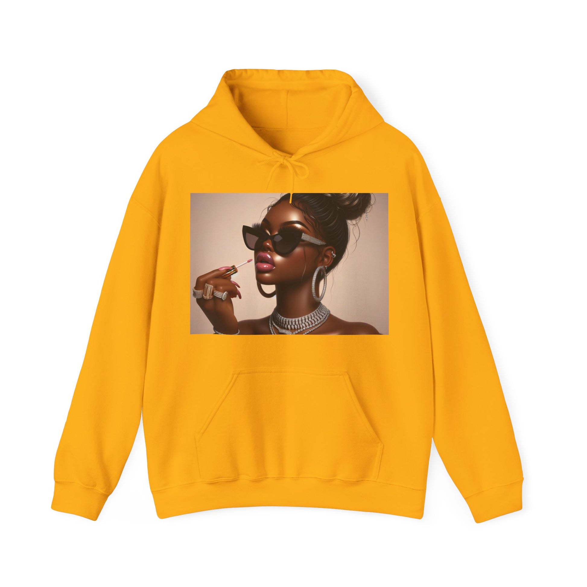 My Lip Gloss is Poppin Hoodie Hoodie Printify Gold S