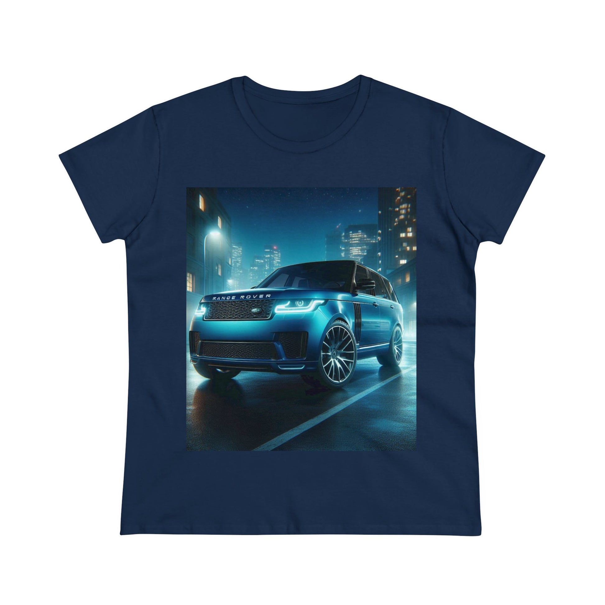 Blue Range Rover T-Shirt T-Shirt Printify Navy S
