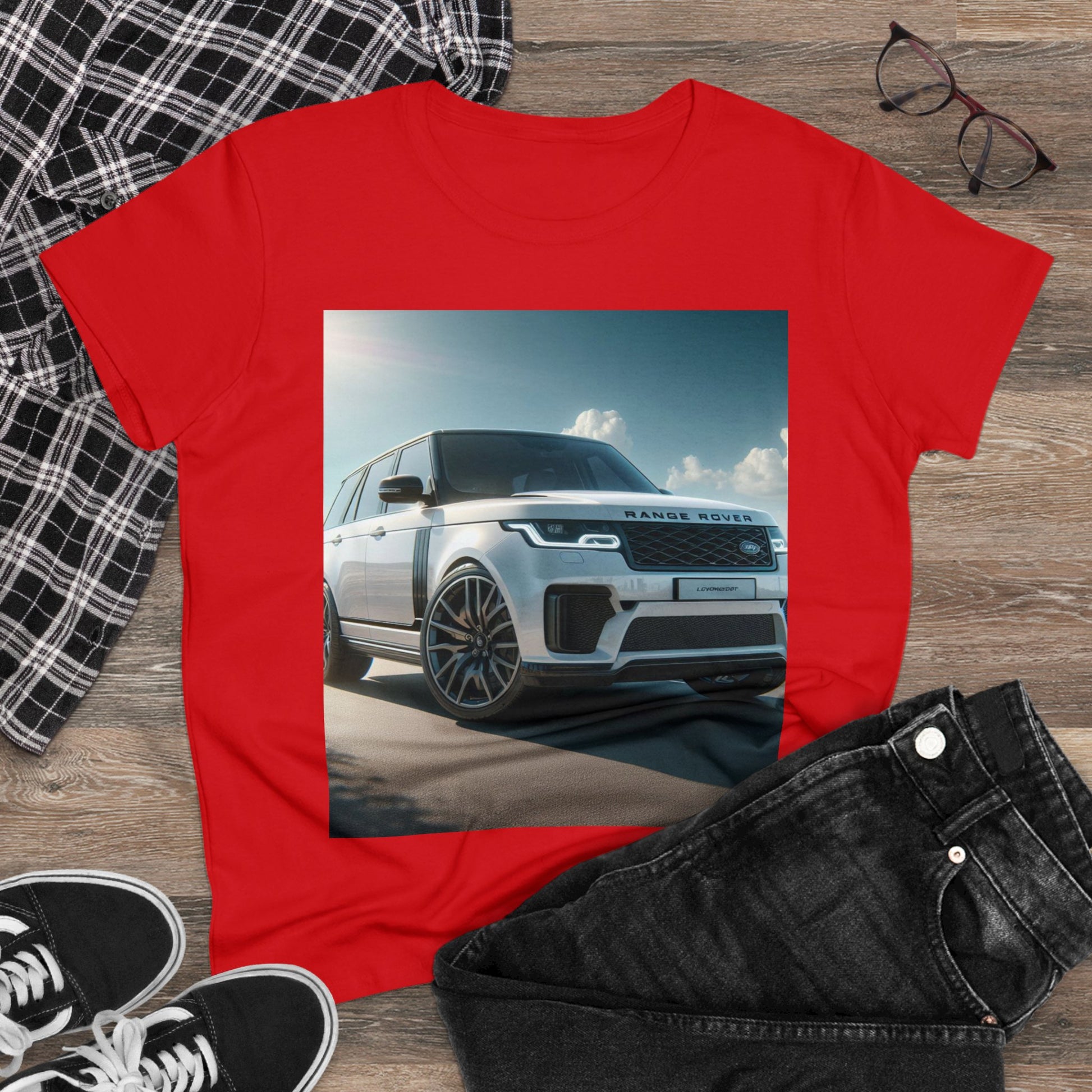 White Range Rover T-Shirt T-Shirt Printify