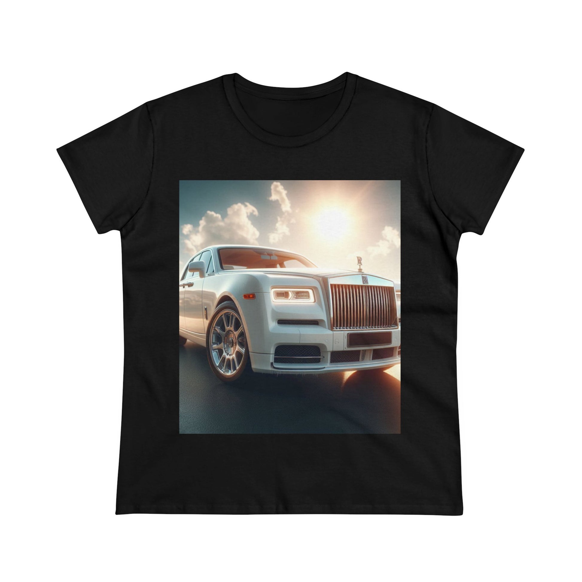 White Rolls Royce T-Shirt T-Shirt Printify Black S