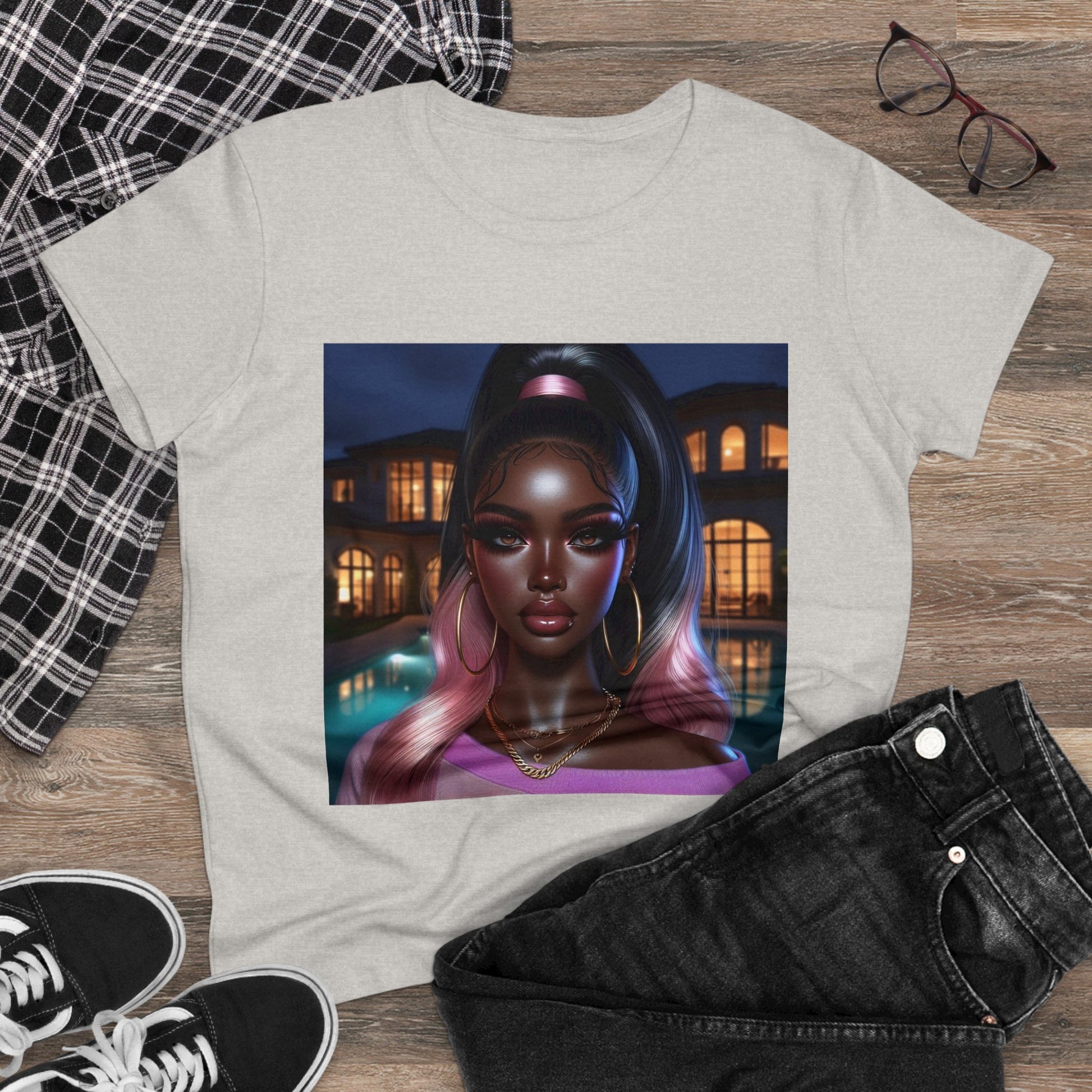 Pink at Night T-Shirt T-Shirt Printify