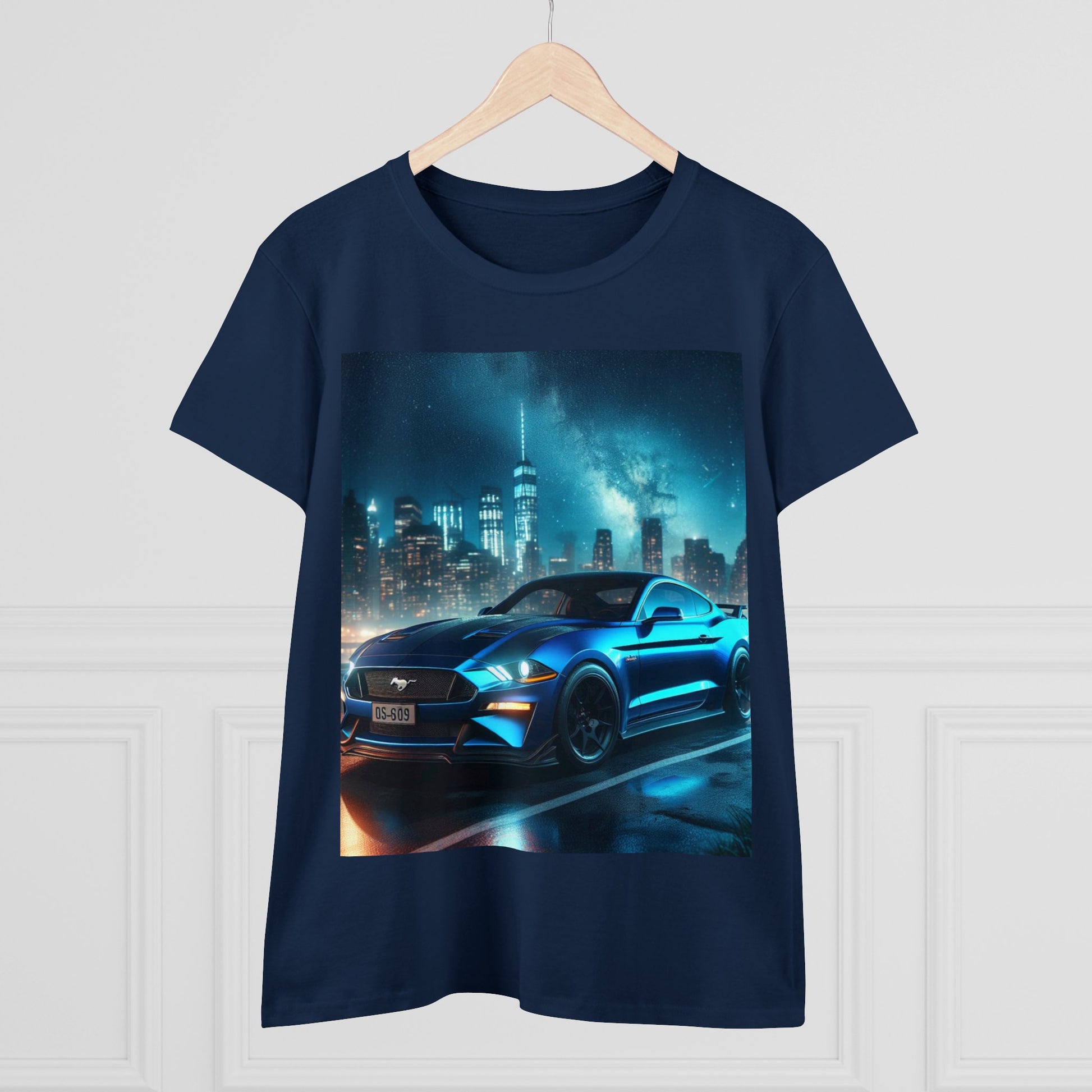 Blue Mustang T-Shirt T-Shirt Printify