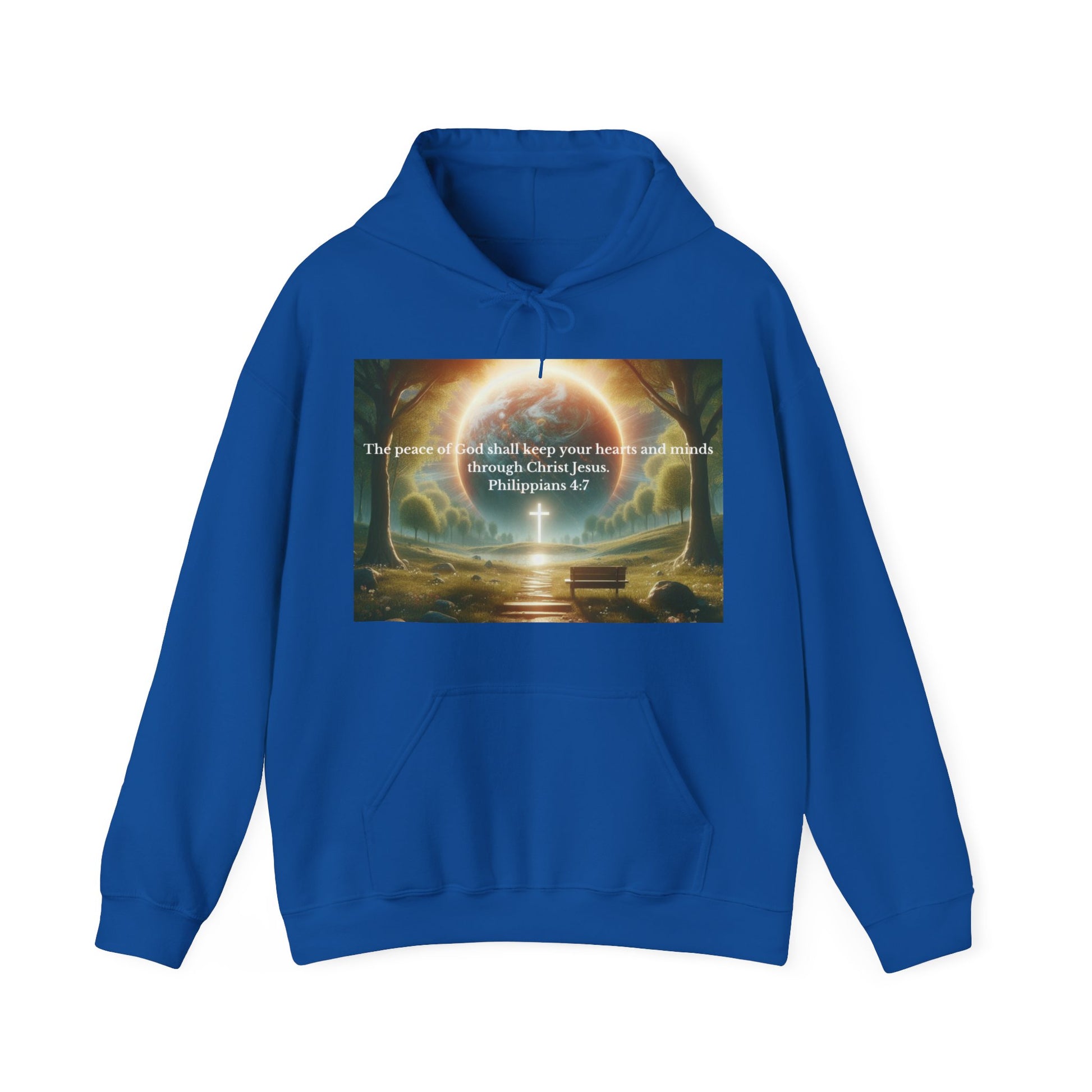 Philippians 4:7 Hoodie Hoodie Printify Royal S