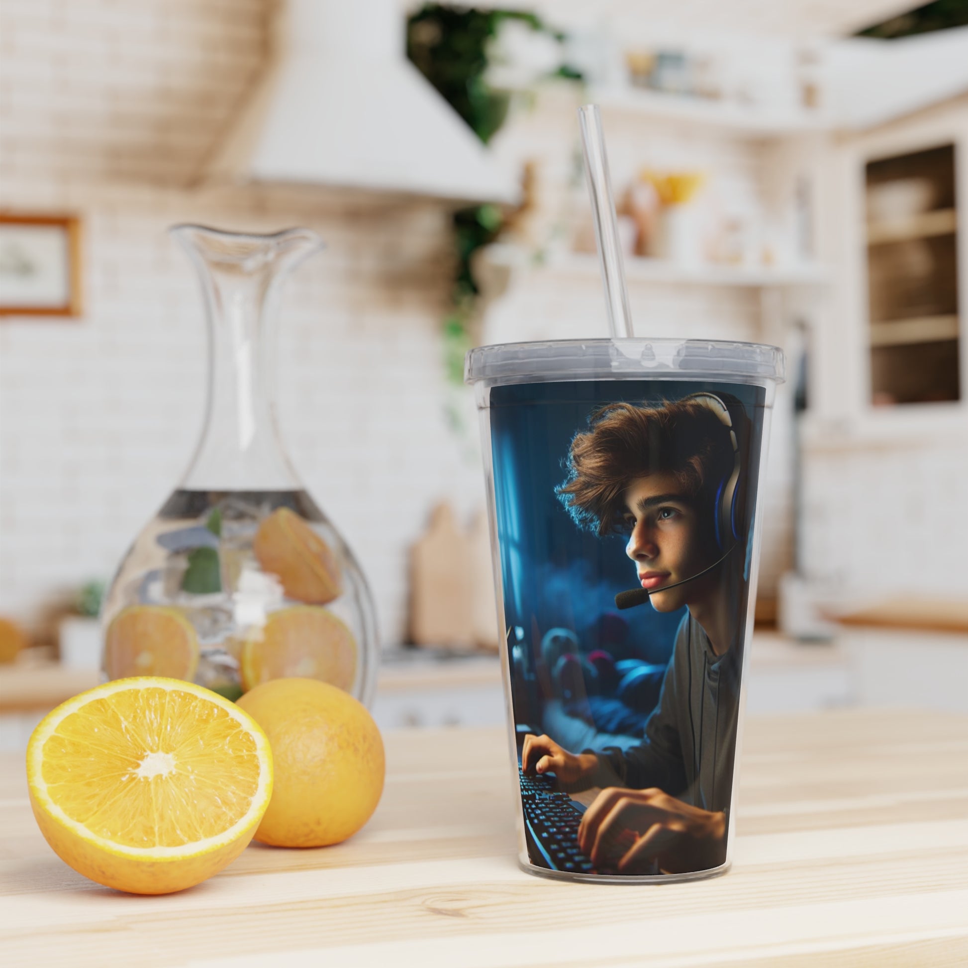 Game Time Tumbler with Straw Mug Printify