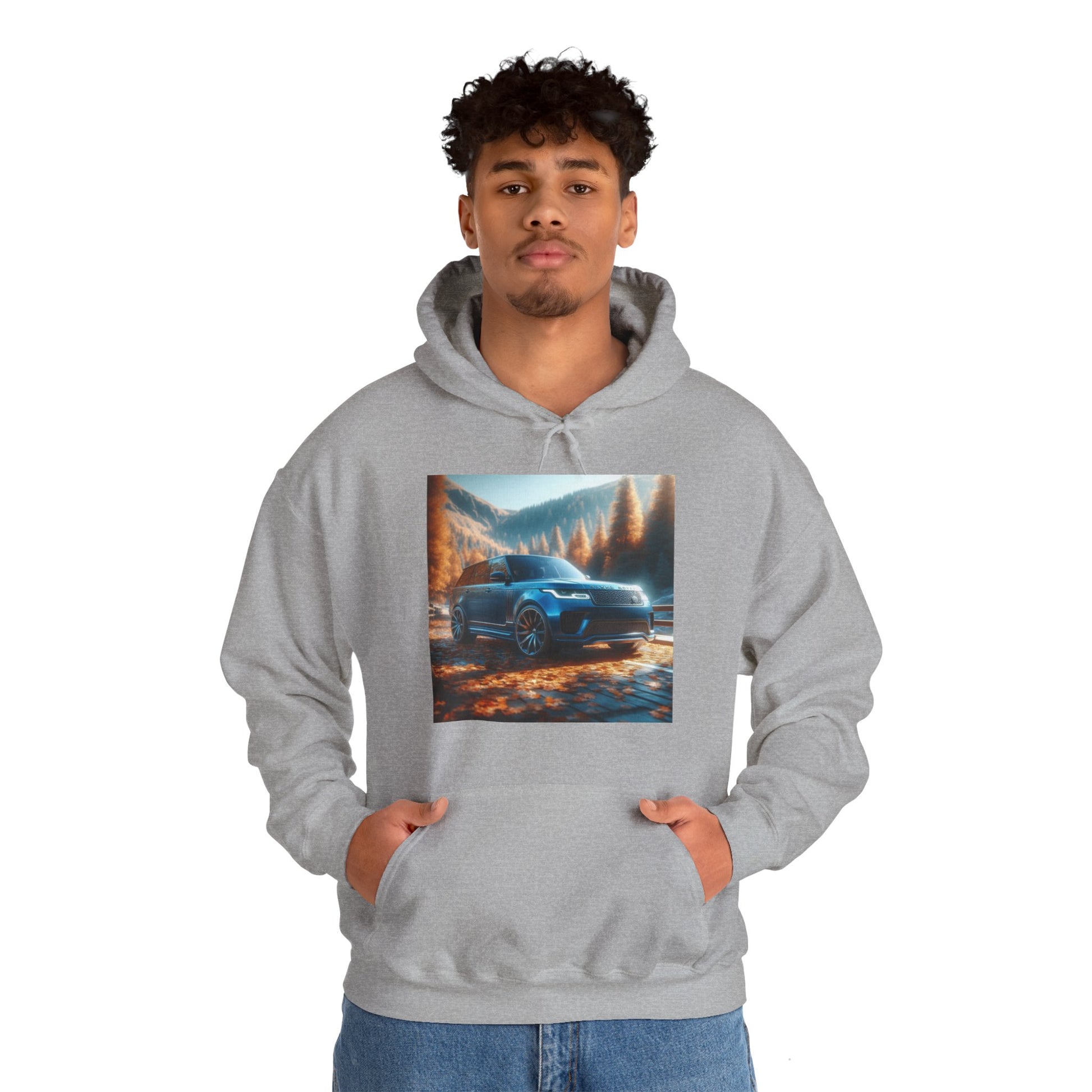 Blue Range Rover Hoodie Hoodie Printify