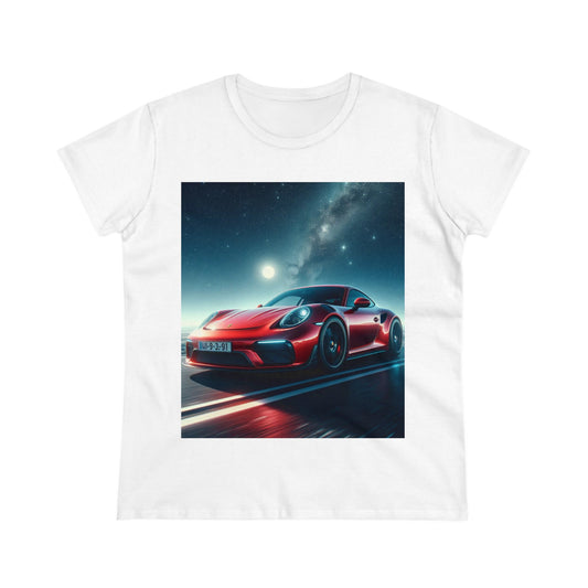 Red Porsche T-Shirt T-Shirt Printify White S