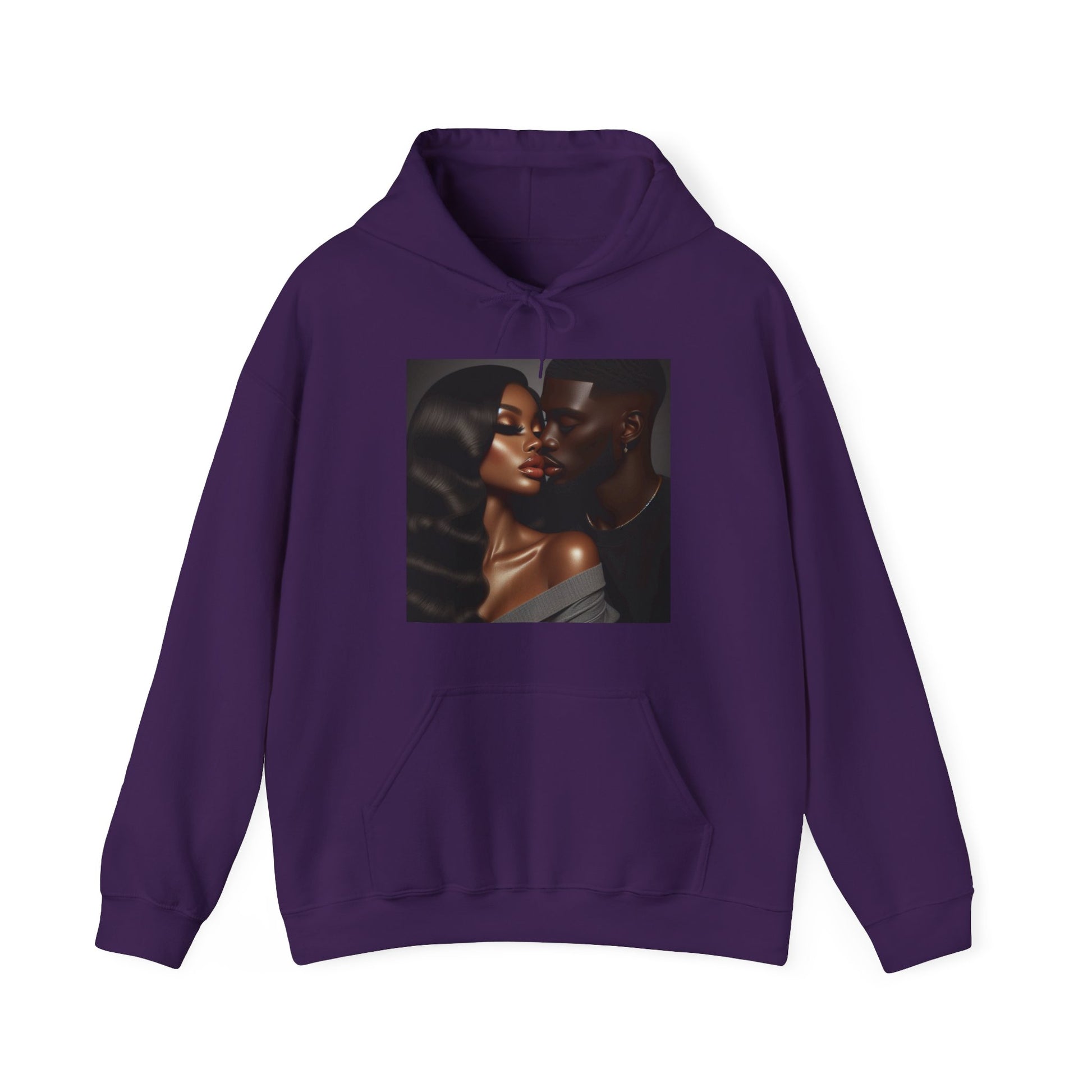 Kiss Me Hoodie Hoodie Printify Purple S