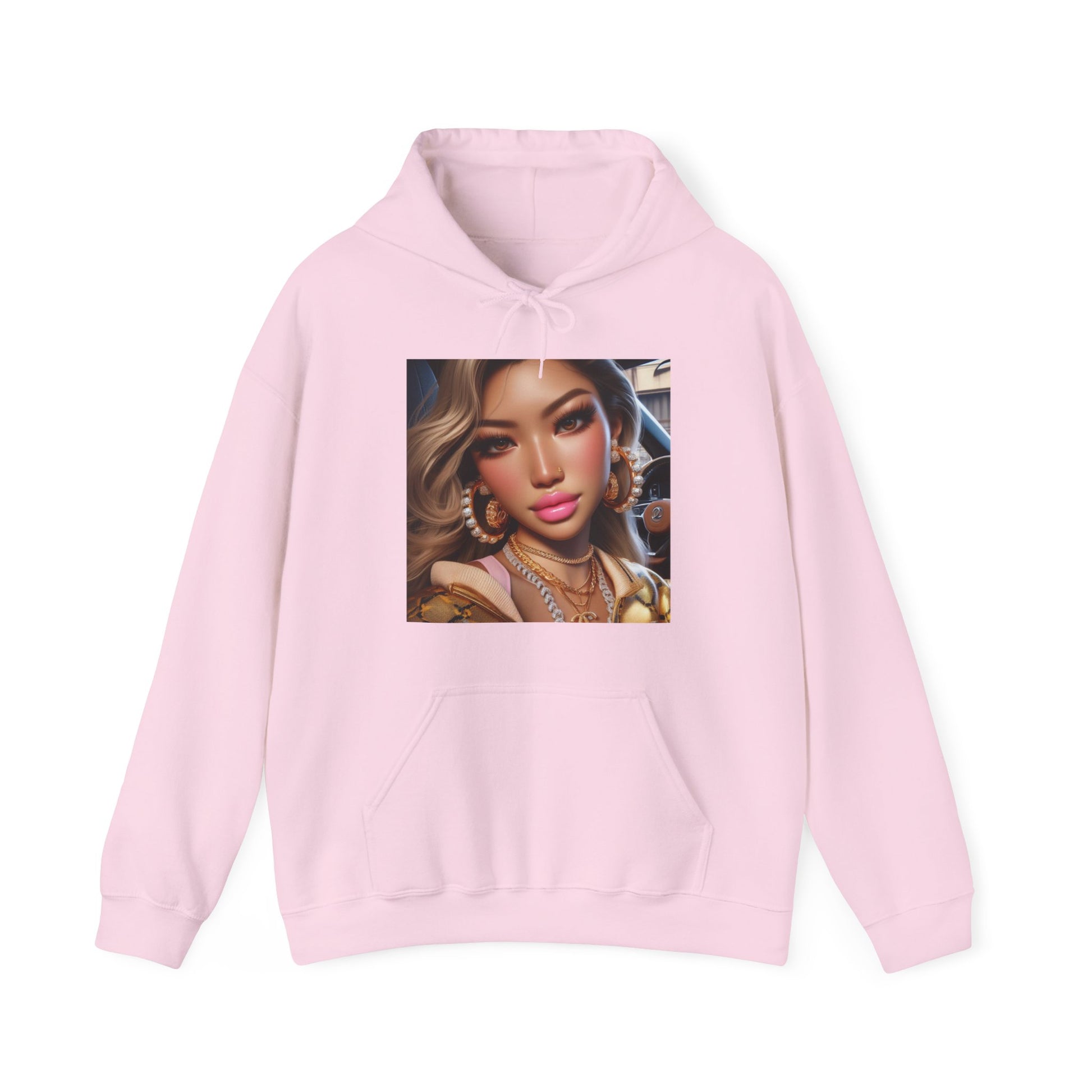 Car Beauty Hoodie Hoodie Printify Light Pink S