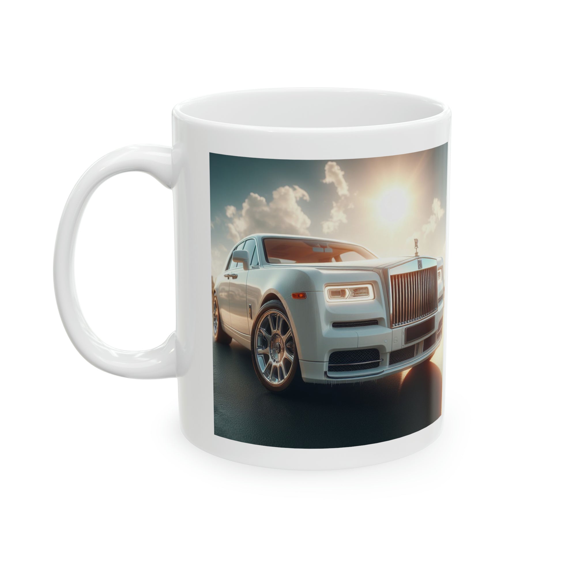 White Rolls Royce Mug Mug Printify 11oz