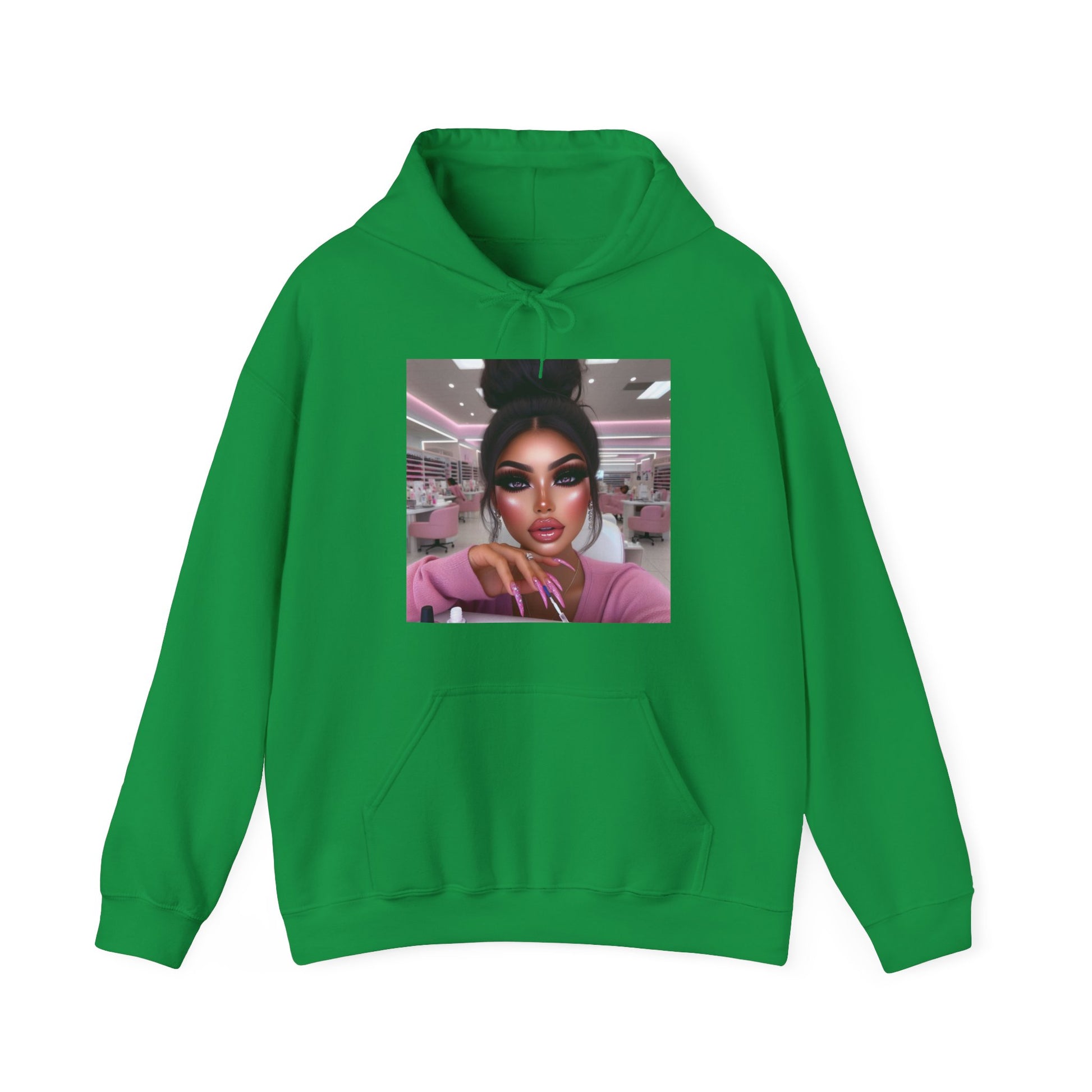 Nail Day Hoodie Hoodie Printify Irish Green S
