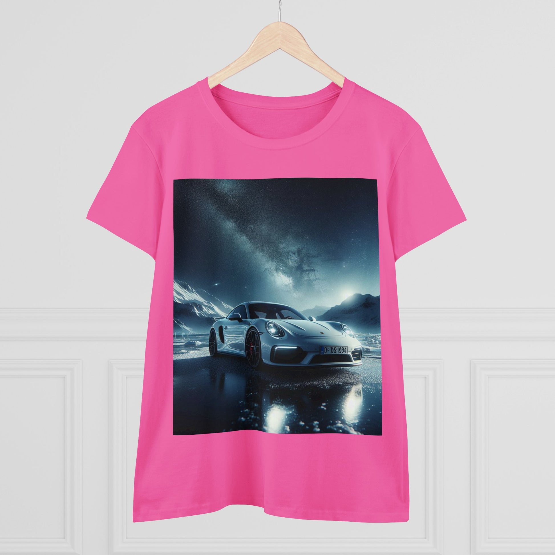 White Porsche T-Shirt T-Shirt Printify