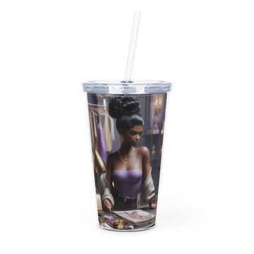 Fashion and Beauty Tumbler with Straw Mug Printify 20oz Transparent