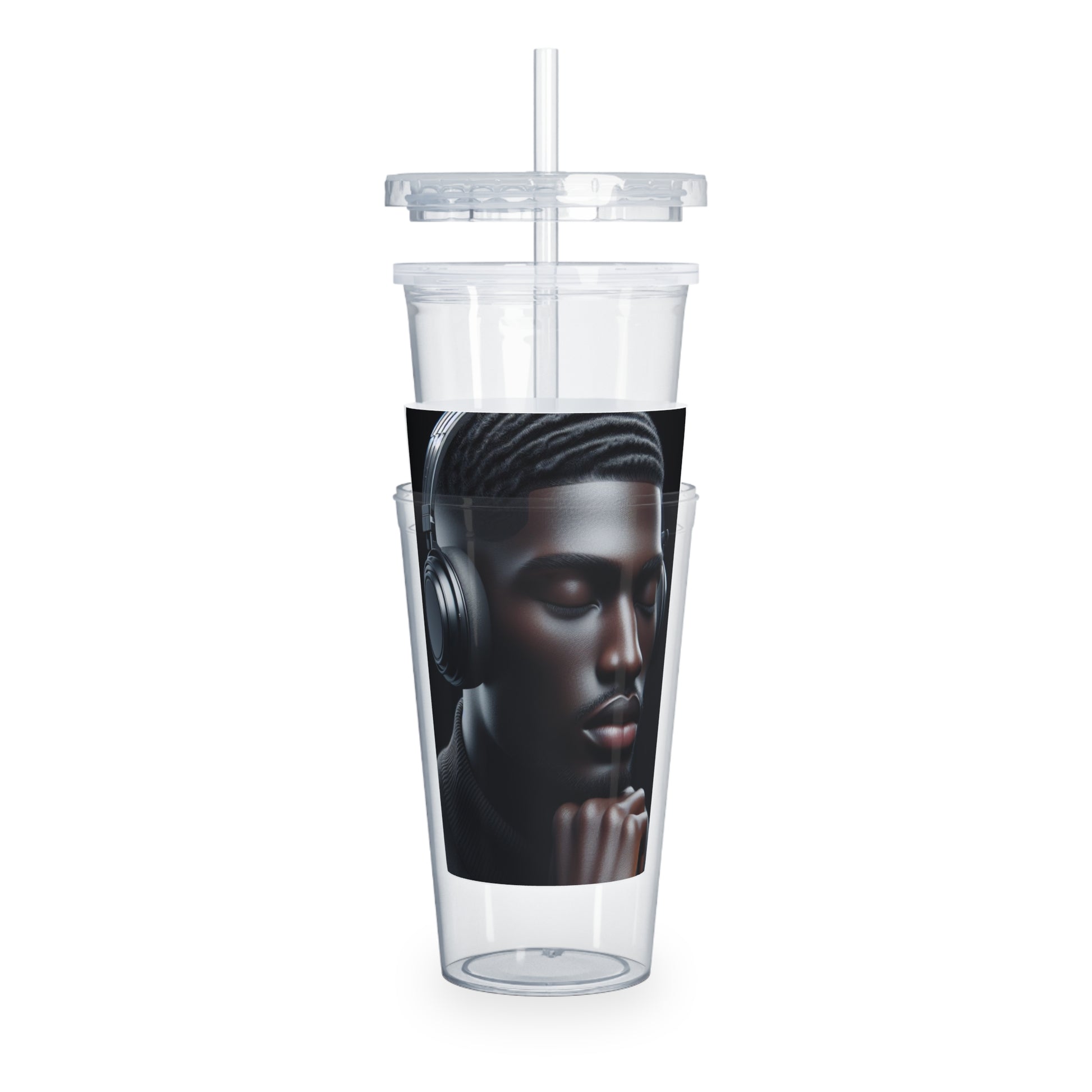 Music Vibes Tumbler with Straw Mug Printify