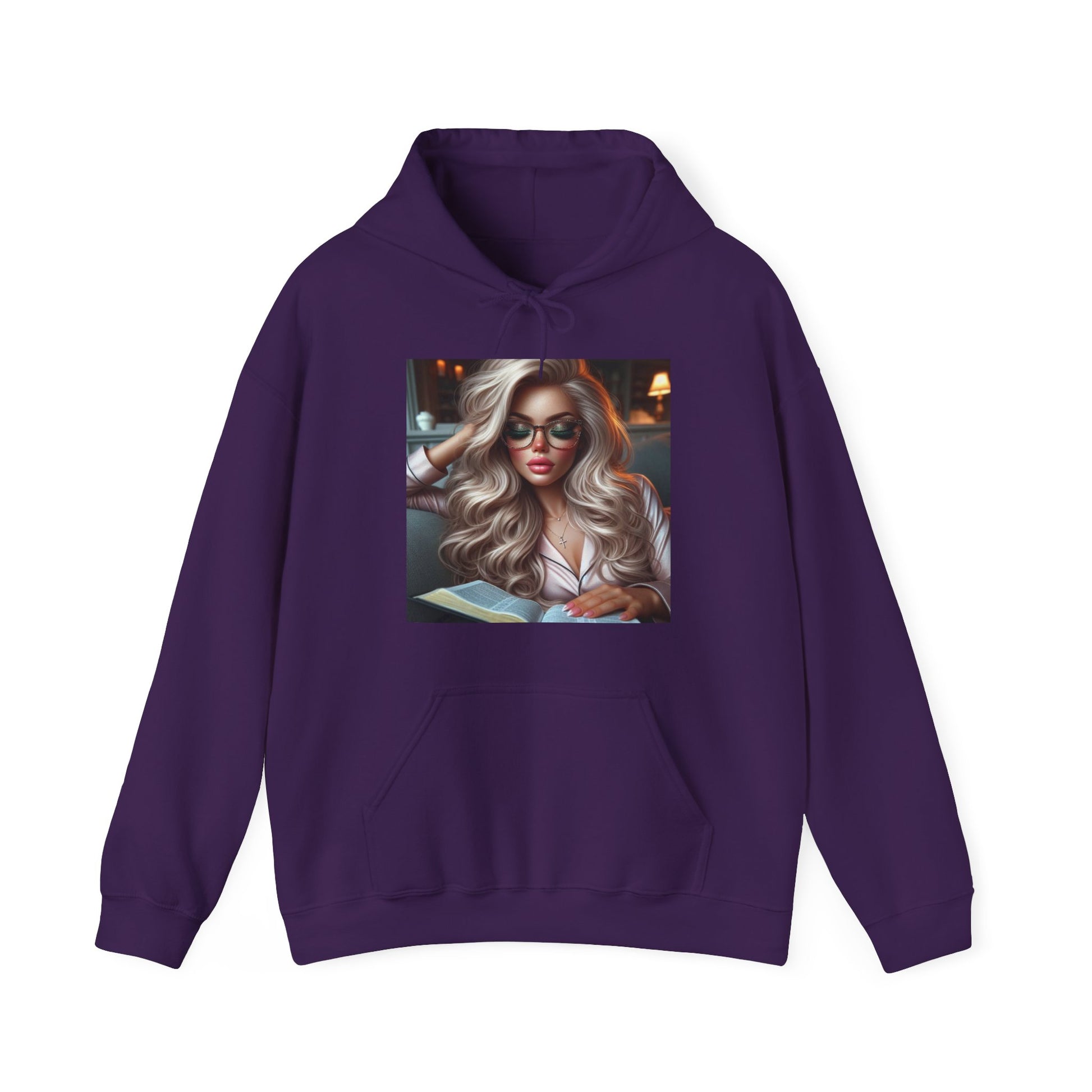 Relax and Read Hoodie Hoodie Printify Purple S