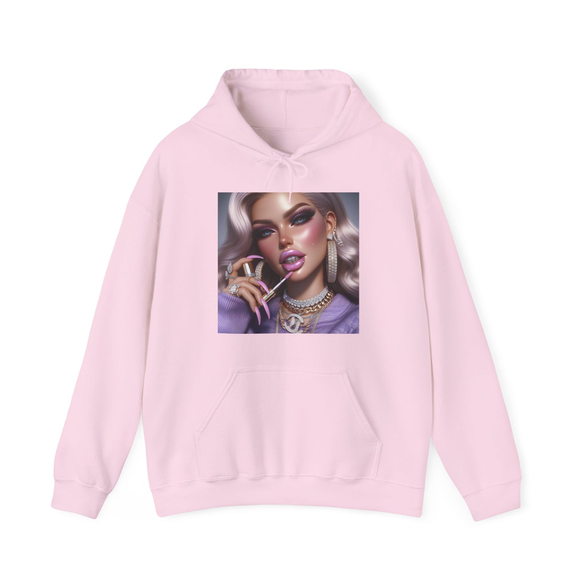 Gloss Up Hoodie Hoodie Printify Light Pink S