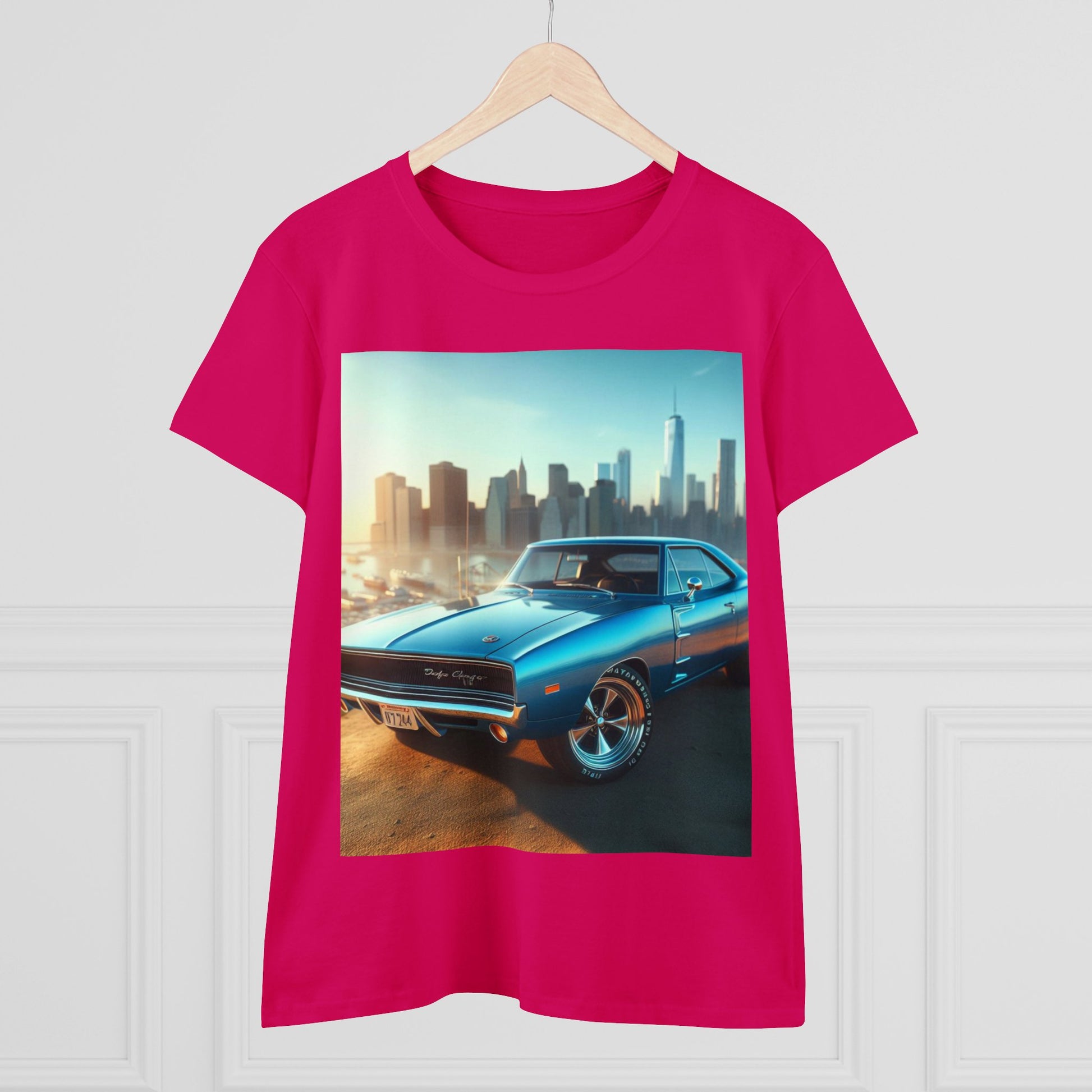 1970 Blue Dodge Charger T-Shirt T-Shirt Printify