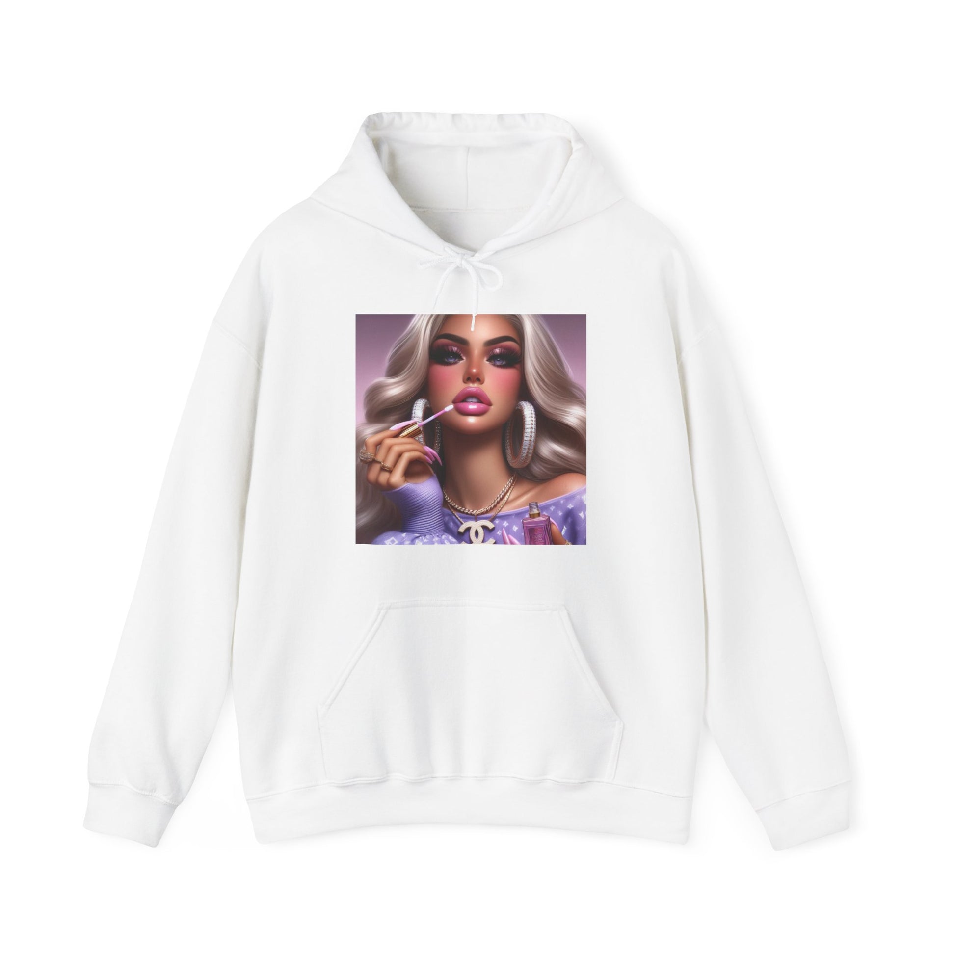 Gloss Up Hoodie Hoodie Printify White S