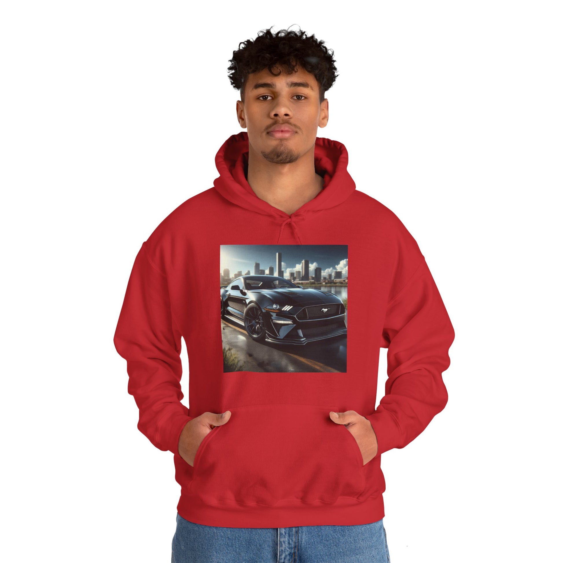 Black Mustang Hoodie Hoodie Printify