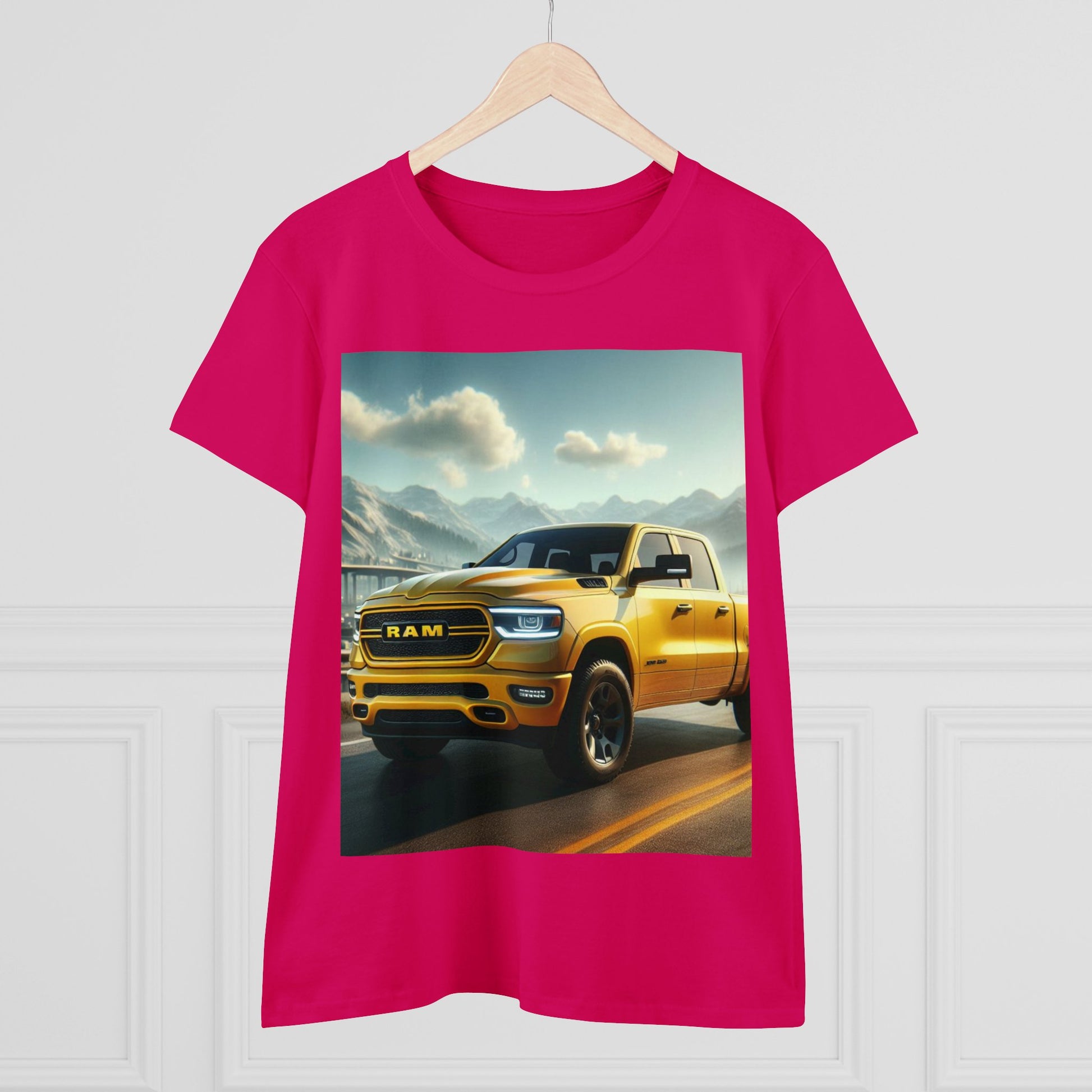 Yellow Dodge Ram T-Shirt T-Shirt Printify