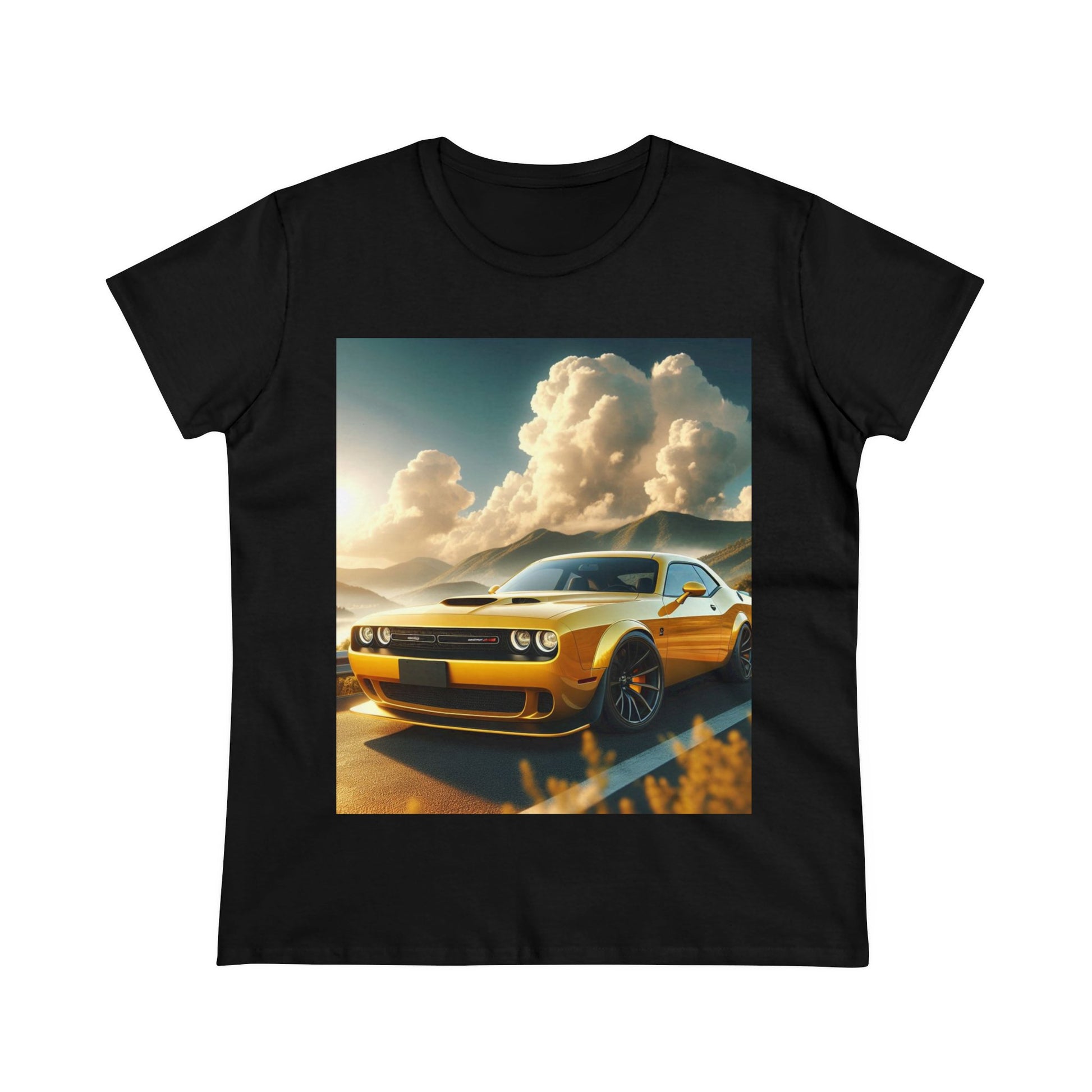 Yellow Challenger T-Shirt T-Shirt Printify Black S