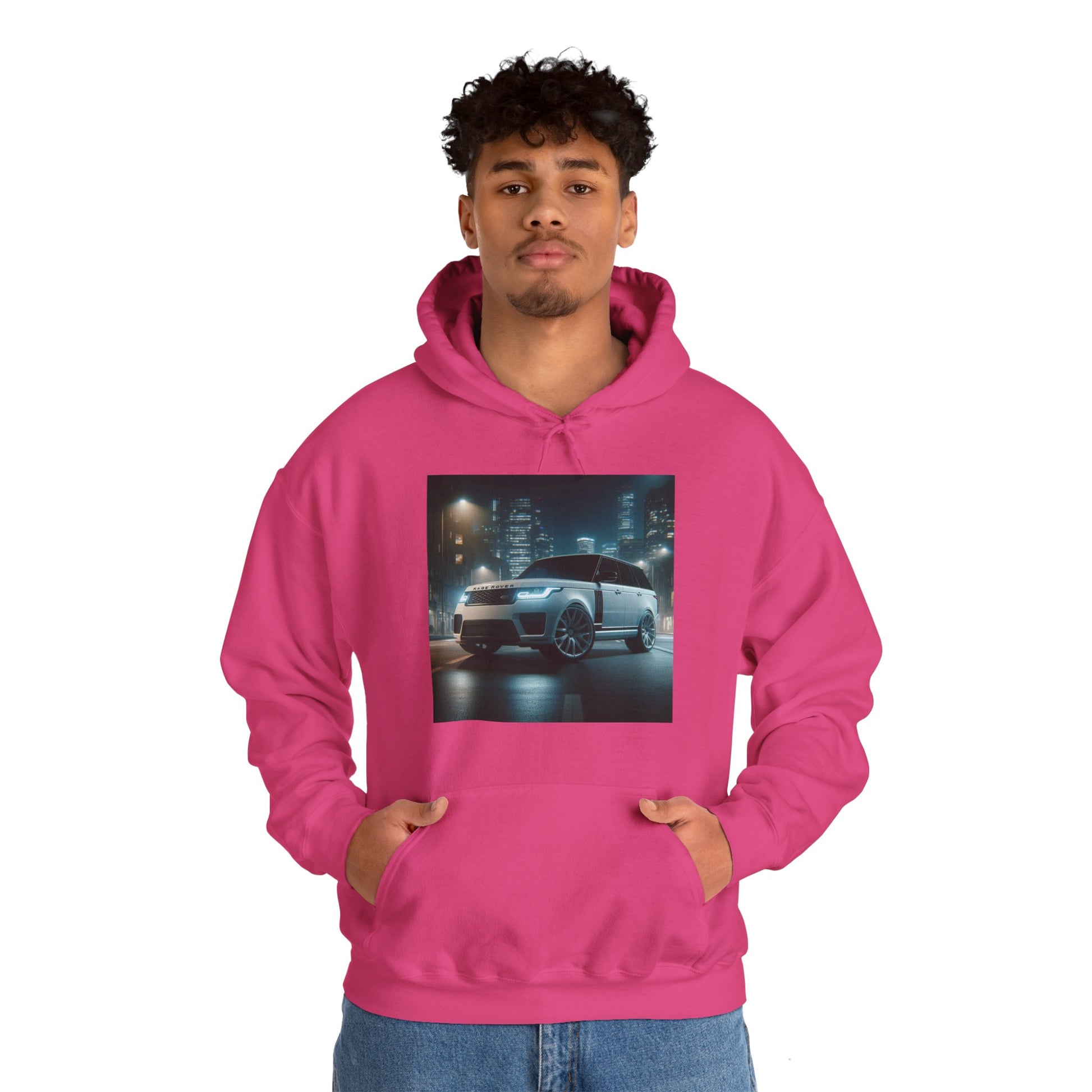 White Range Rover Hoodie Hoodie Printify