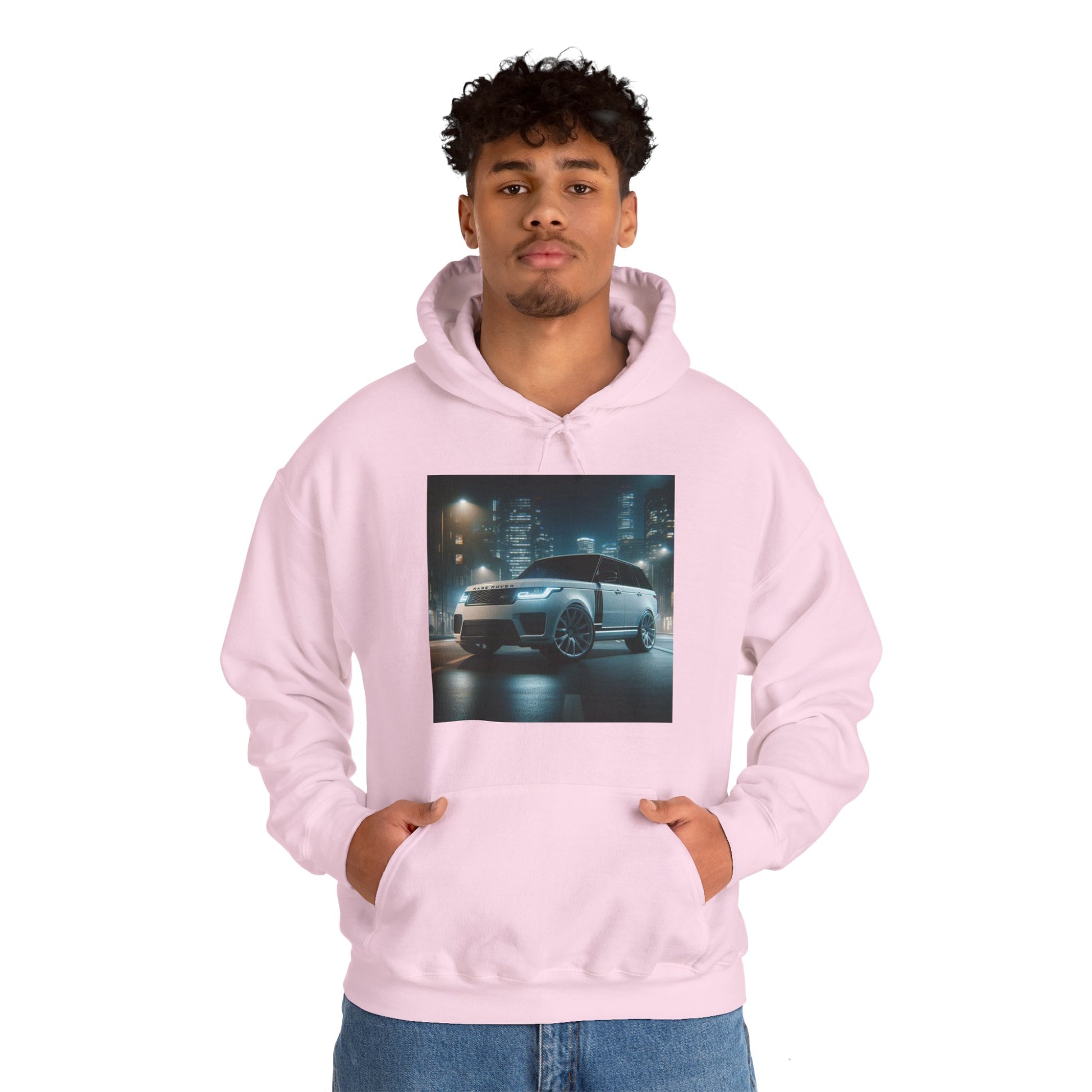 White Range Rover Hoodie Hoodie Printify